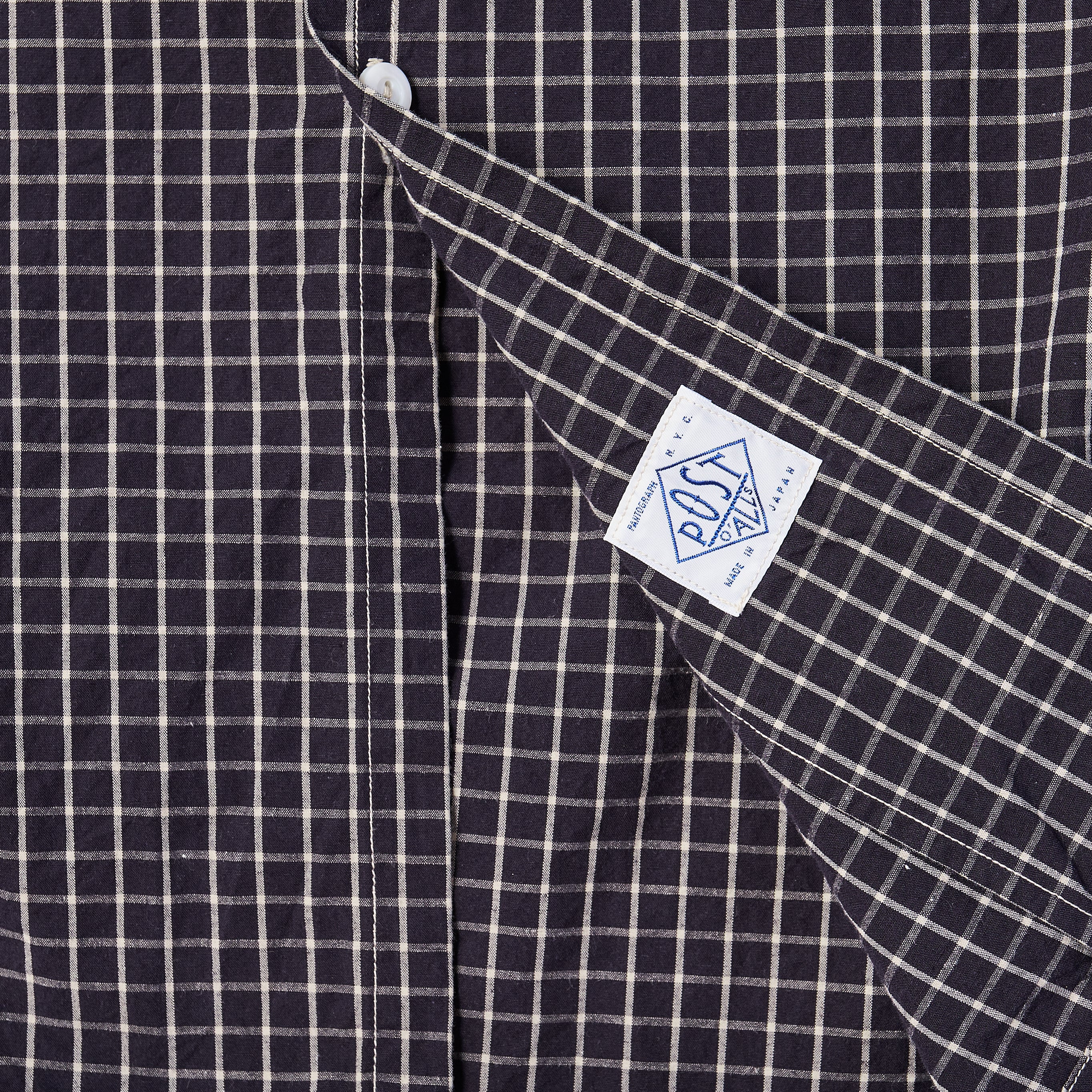 #3211 CLSC NEUTRA 3 : cotton x linen sheeting navy graph check