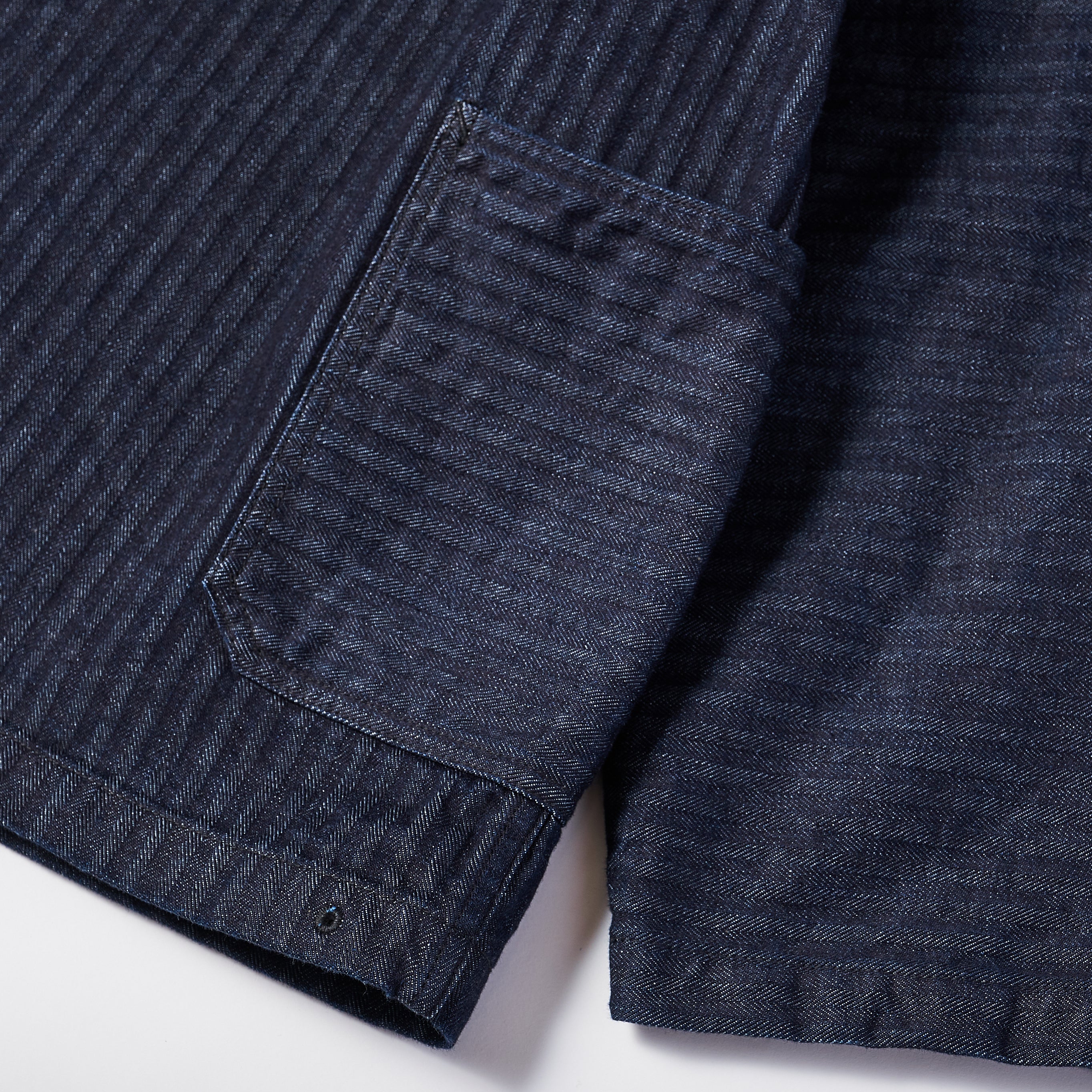 #3212 NAVY-BLU Jumper HBDI : herringbone denim indigo