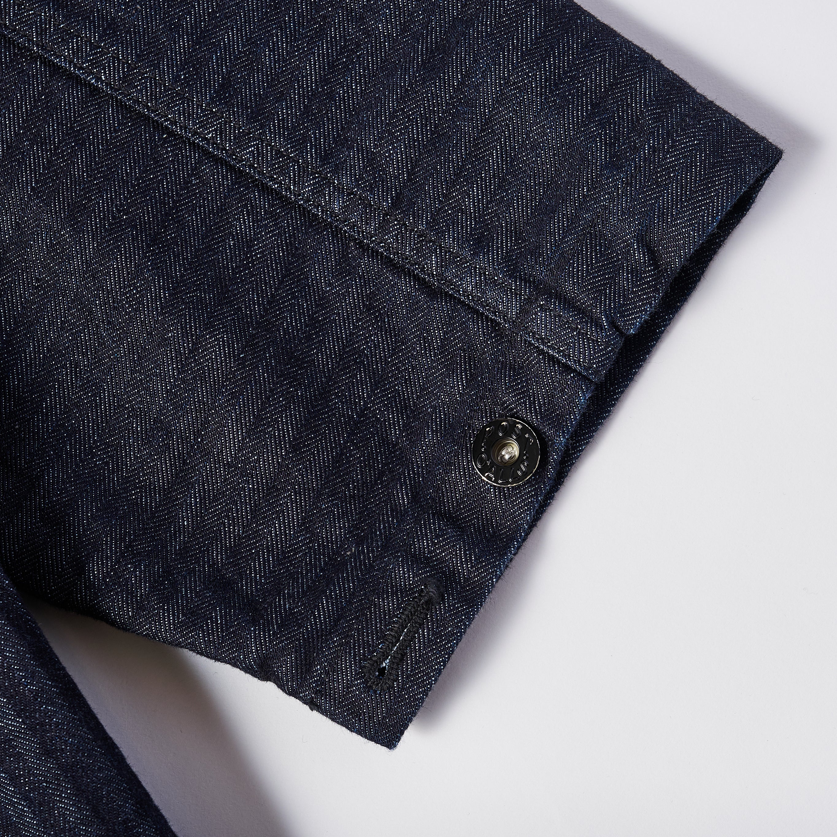 #3212 NAVY-BLU Jumper HBDI : herringbone denim indigo