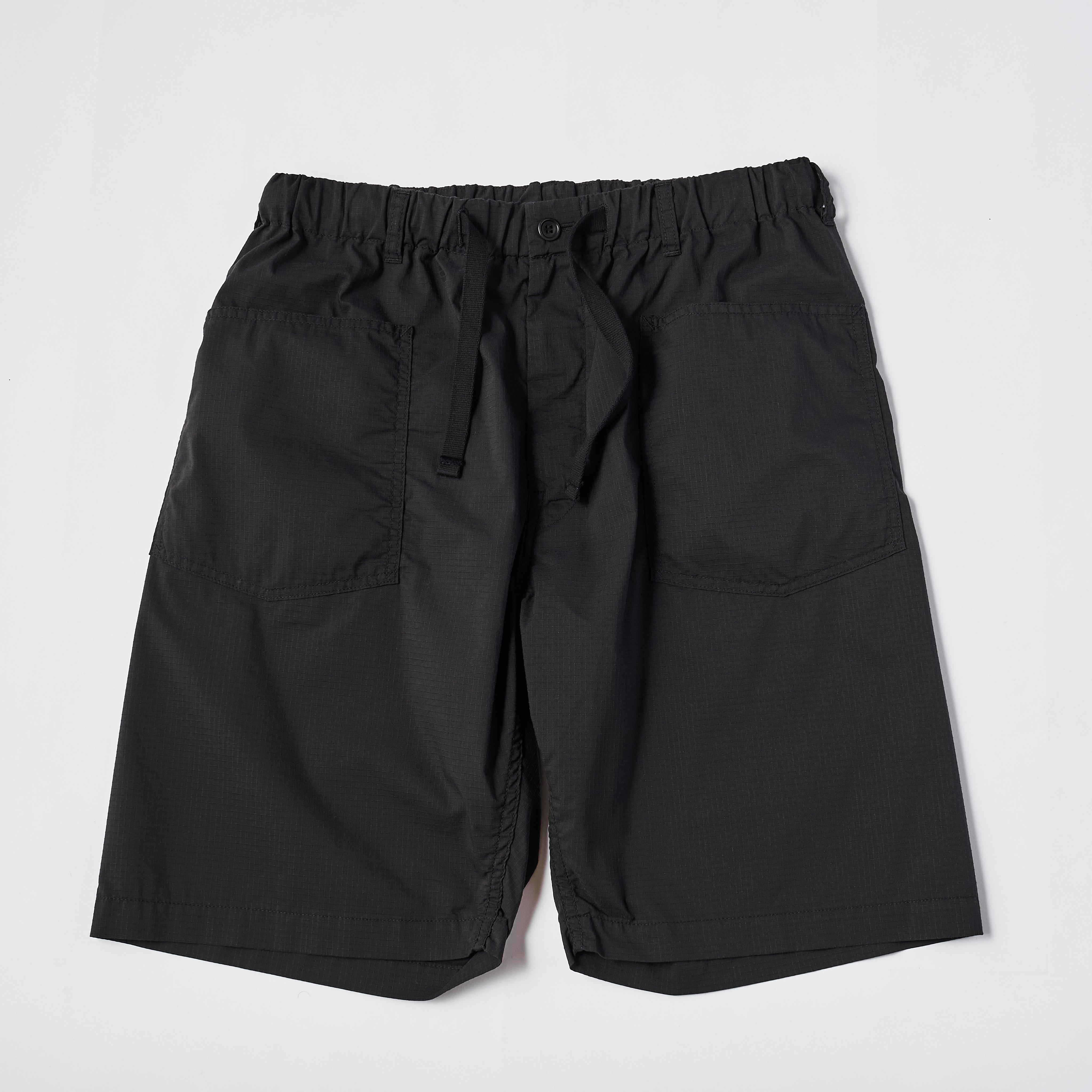 #3307S RS E-Z ARMY-NAVY Shorts : poly feather ripstop black