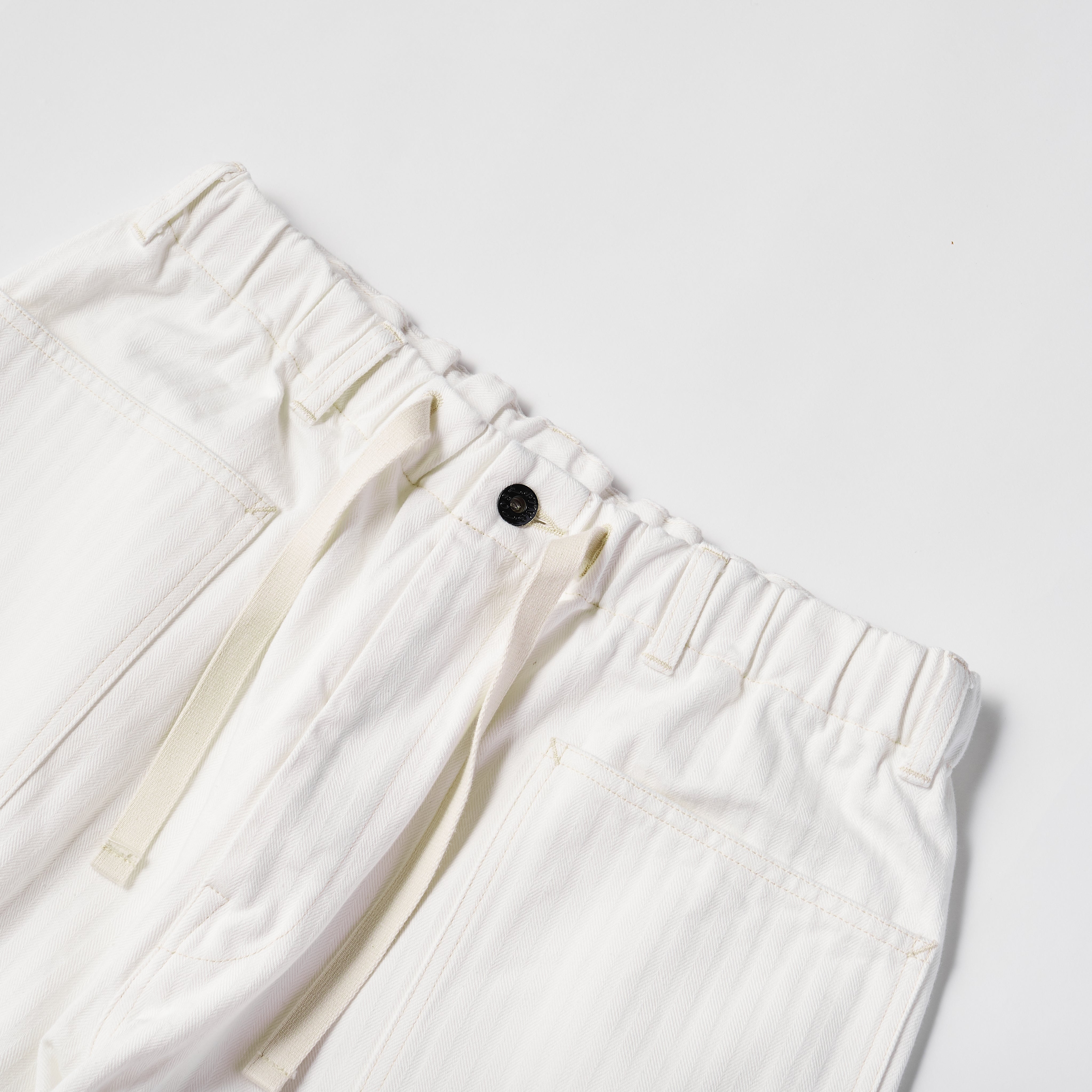 #3307S-HBDS E-Z ARMY-NAVY Shorts : herringbone denim stone