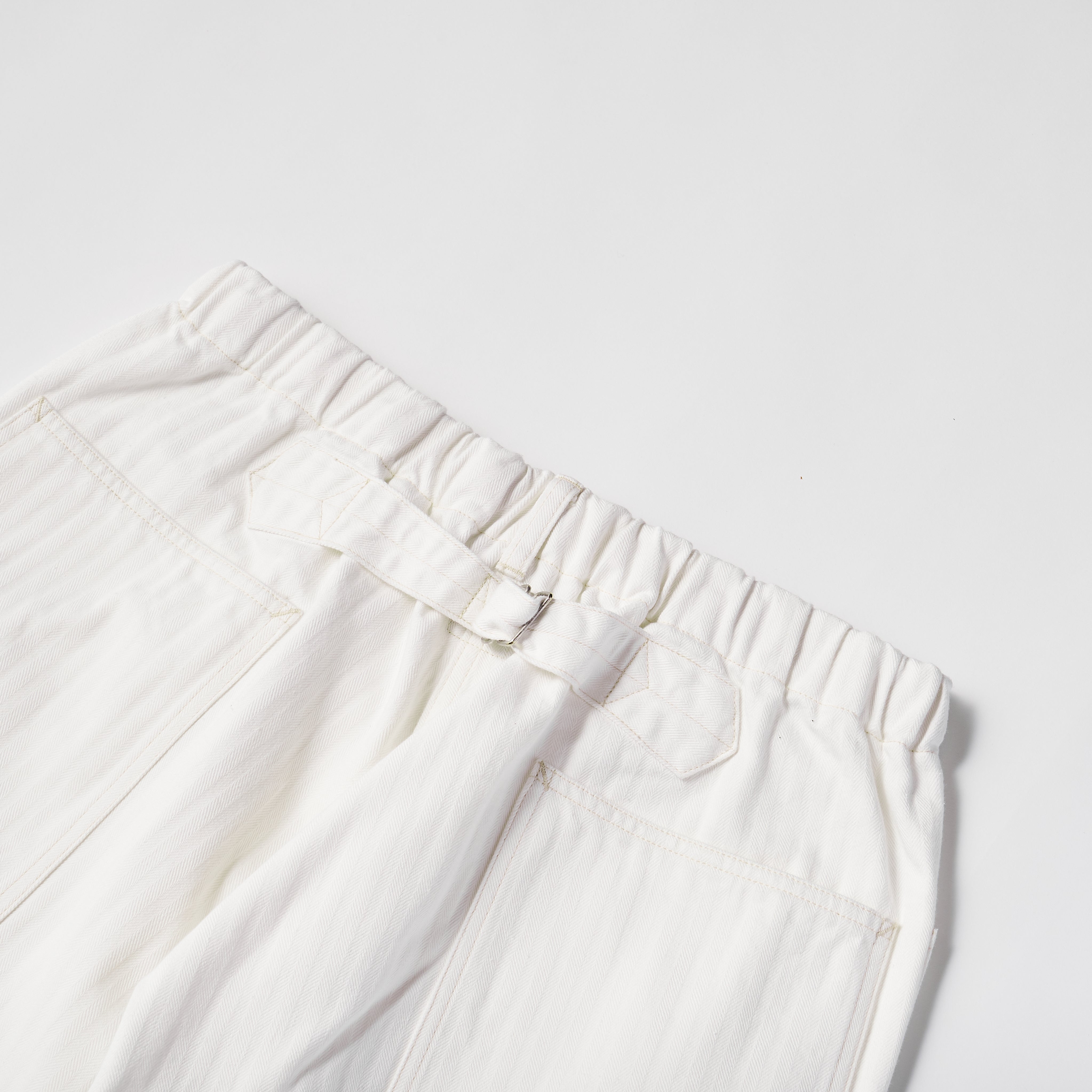 #3307S-HBDS E-Z ARMY-NAVY Shorts : herringbone denim stone
