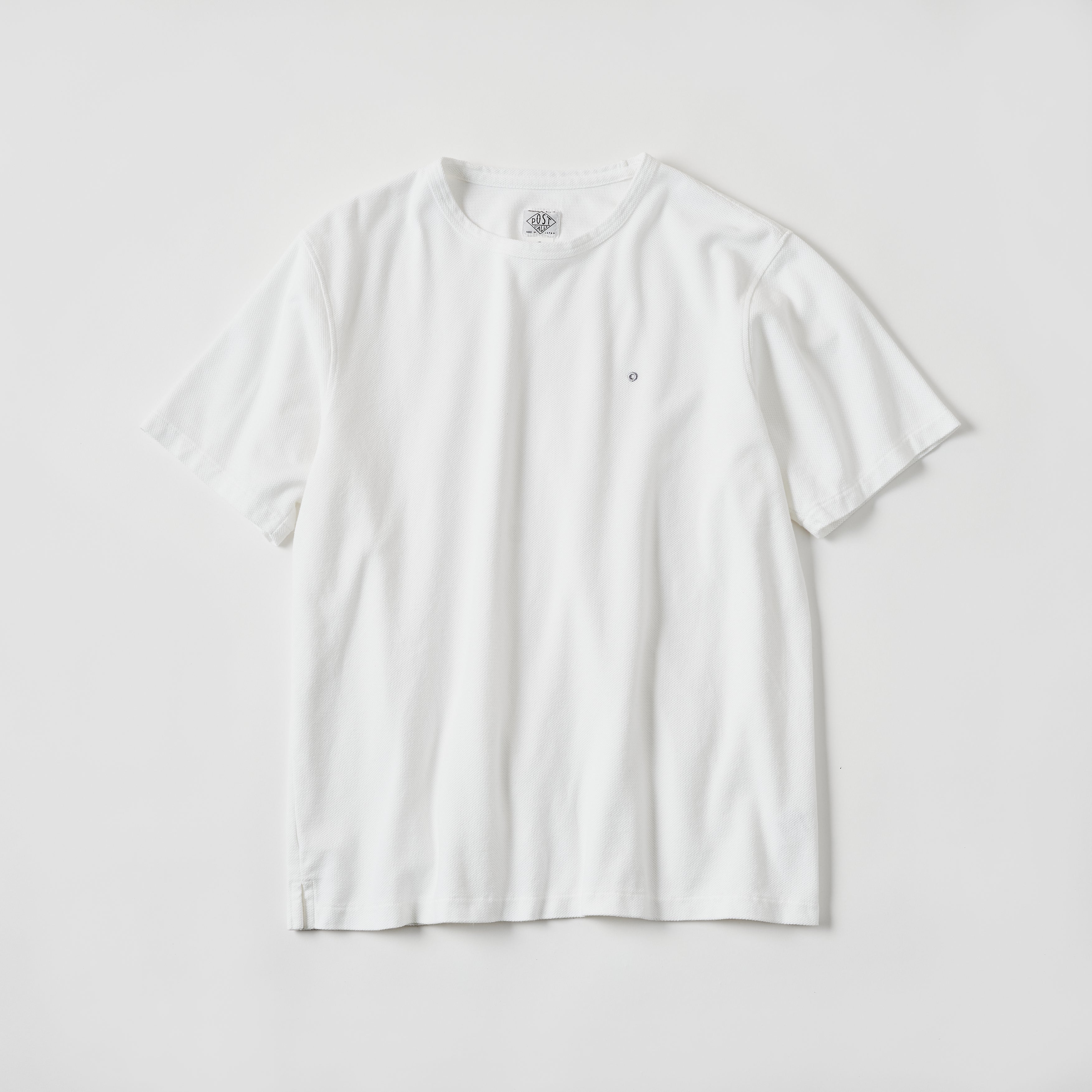 #3620-WWP POST Binder Tee 2 : honeycomb pique white (Shop Special)