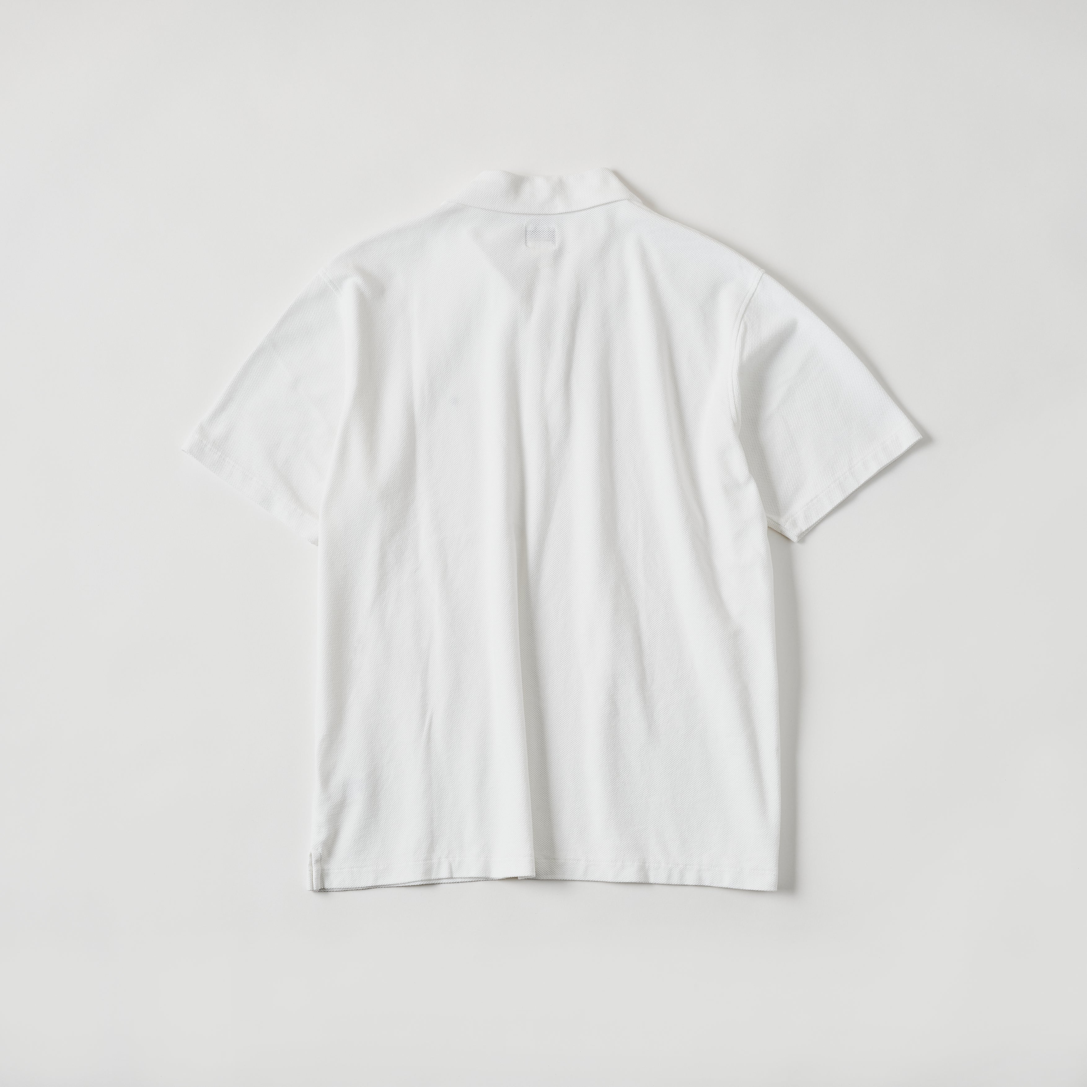 #3619-WWP POST Polo : honeycomb pique white (Shop Special)