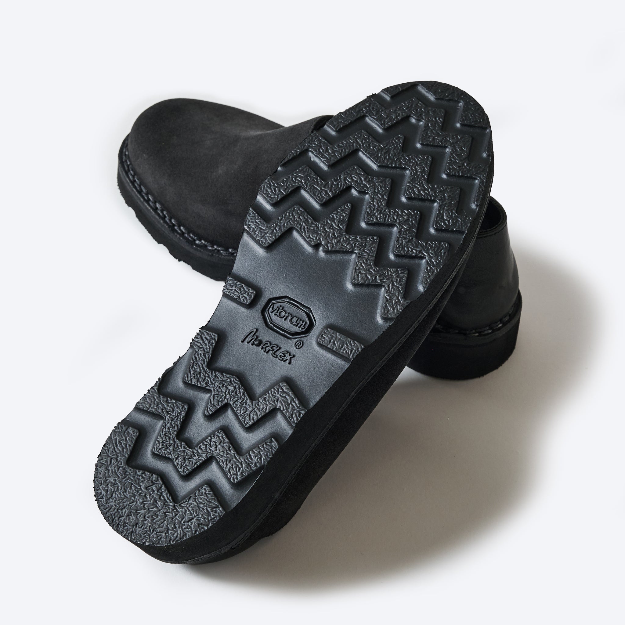 #VP1-CSL Vernacolo X Post O'Alls 2 way SABO : cow suede x leather black
