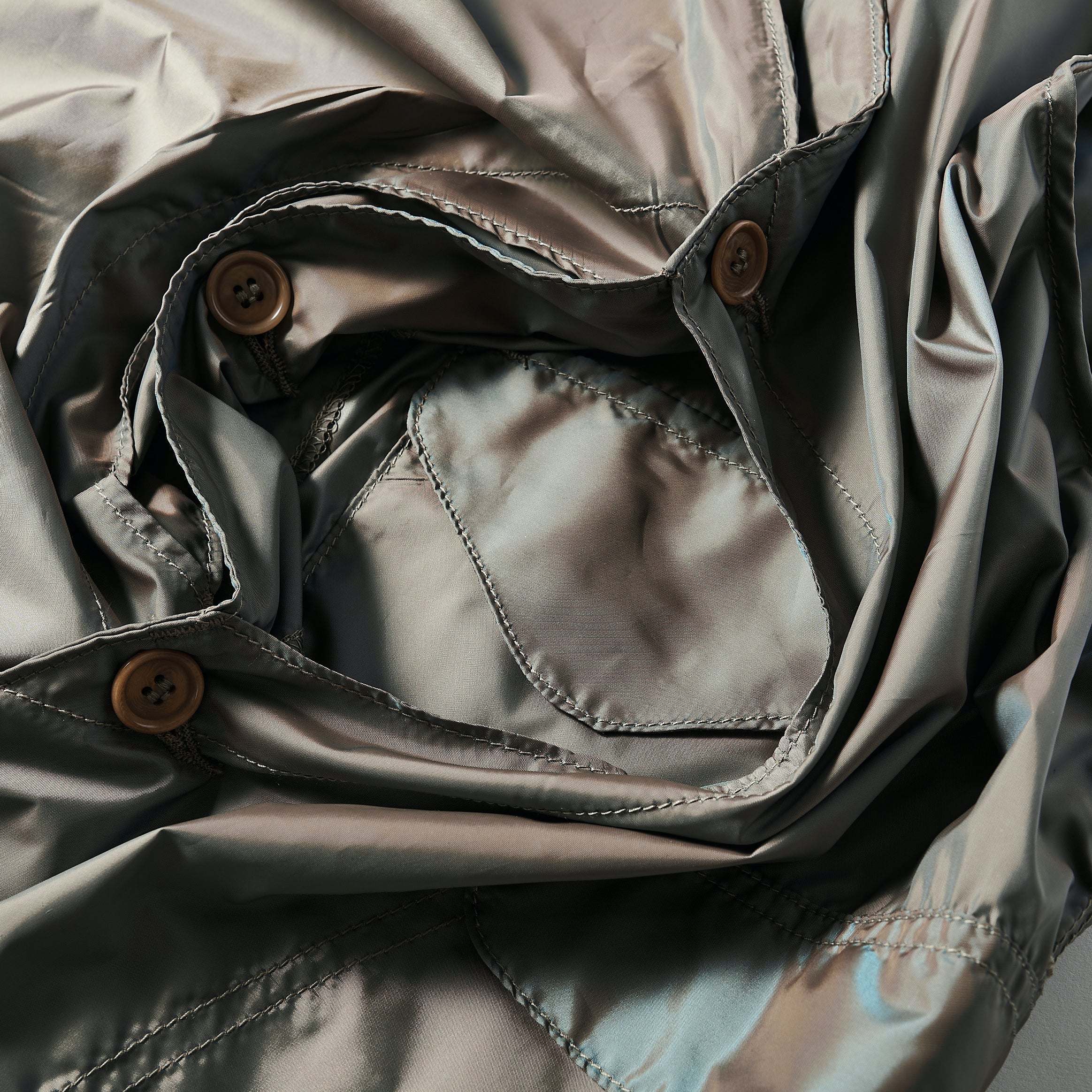 #1512 Royal Traveler PT3 : Poly Taffeta khaki iridescent