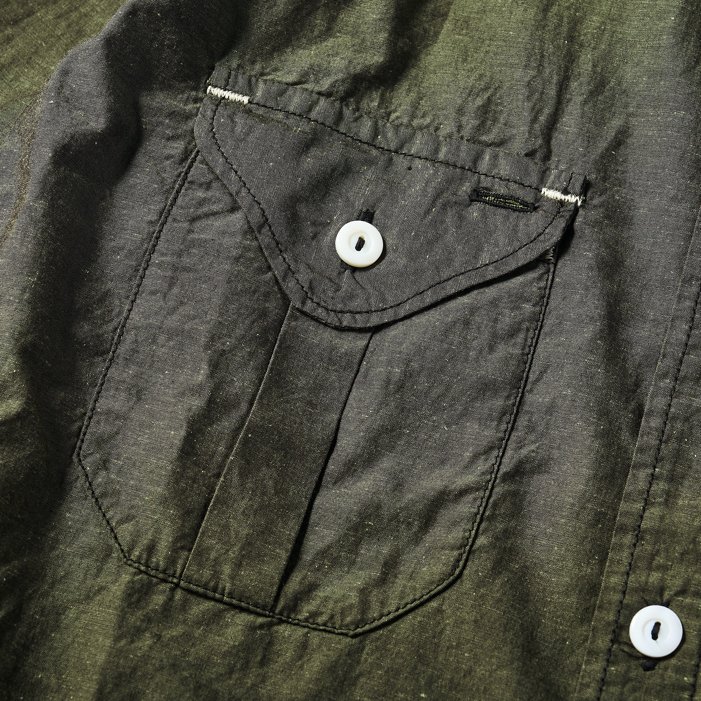 #1256 Cruzer Shirt 2 EE2 : cotton/linen end-on-end olive