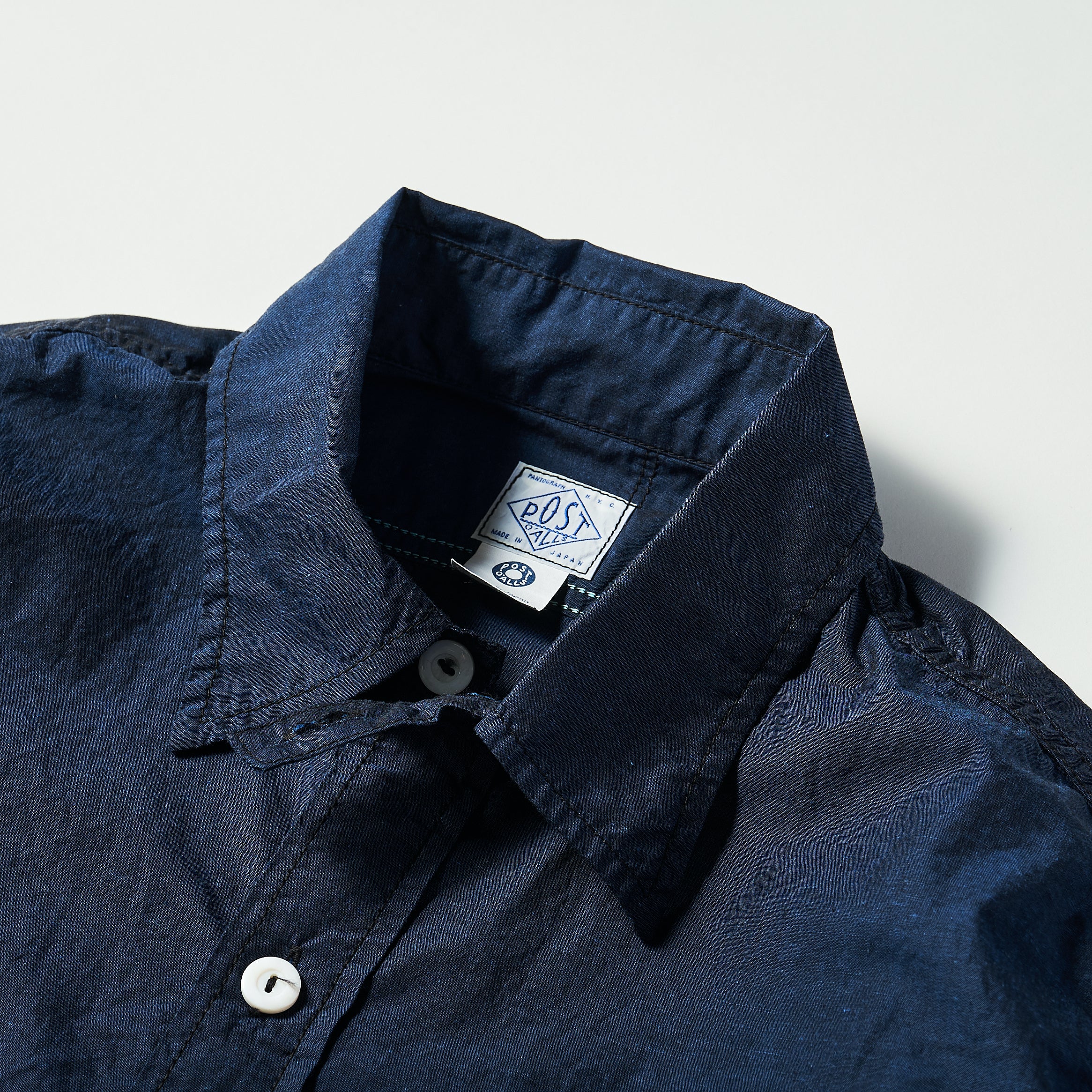 #1256 Cruzer Shirt 2 EE1 : cotton/linen end-on-end dark blue