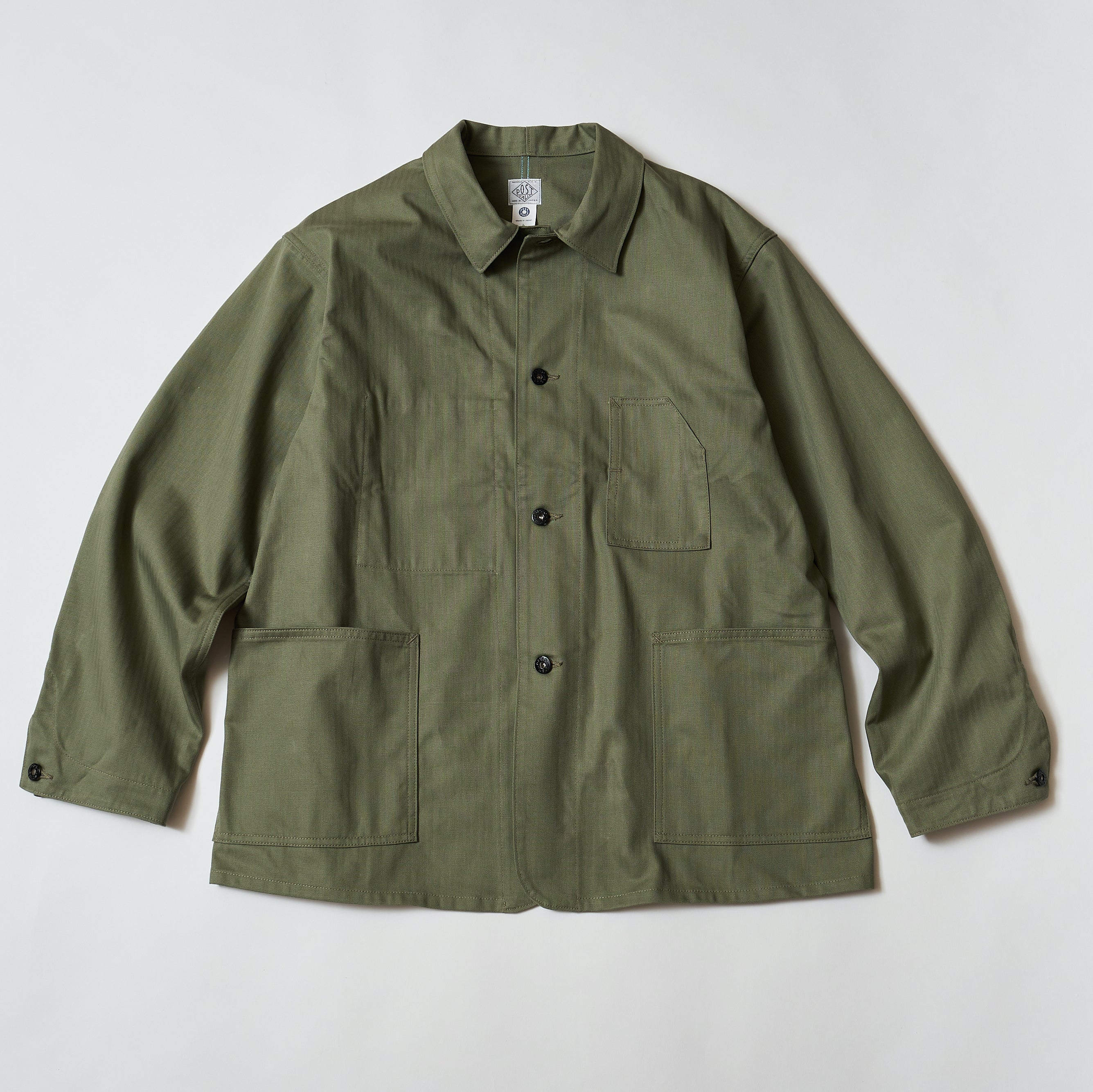 1106 3 Pocket Jacket HBTS : cotton HBT sage green
