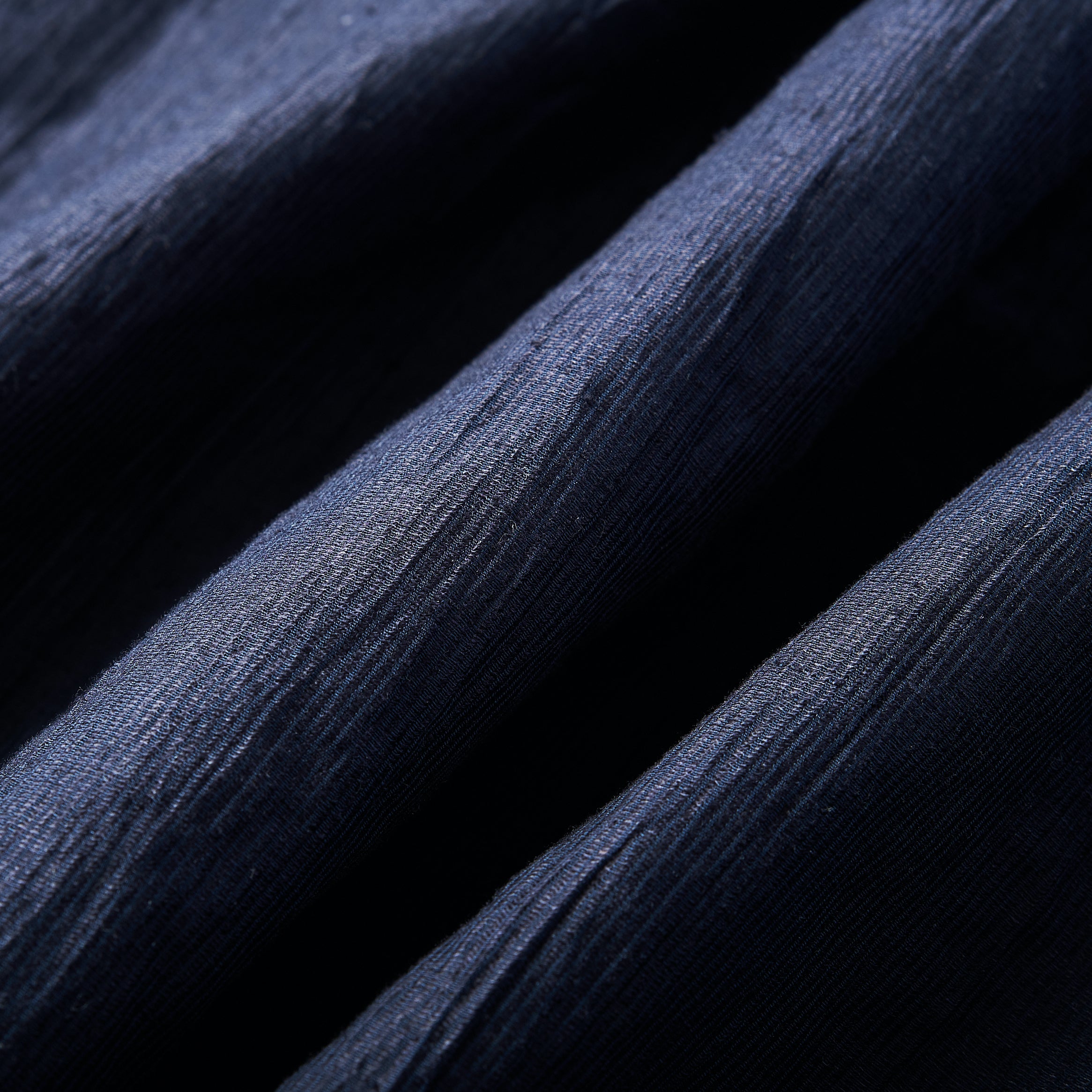 #2219S C-POST DV2 S/S CL2 : crinkle linen/cotton navy