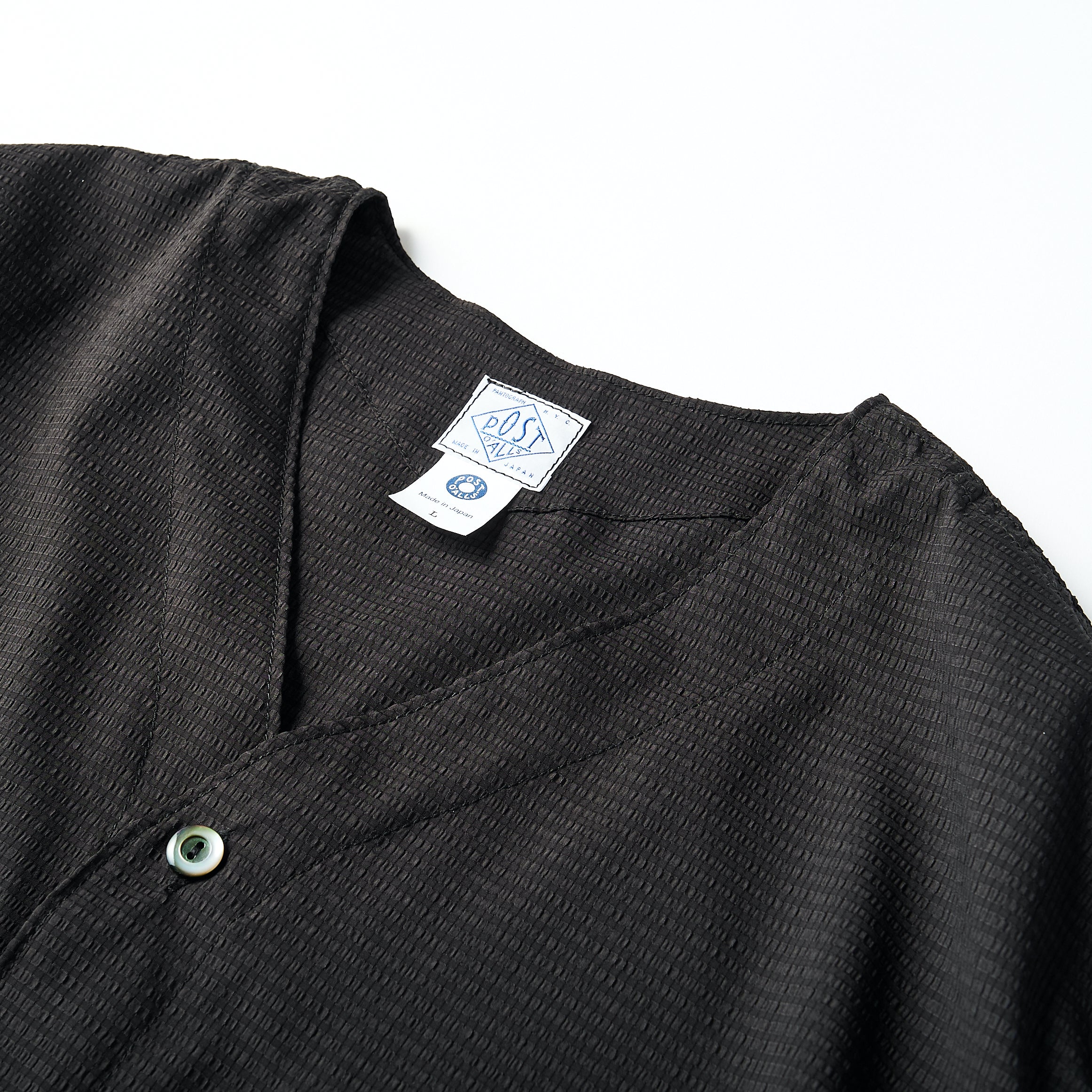 #2219S C-POST DV2 S/S PS1 : poly mesh seersucker charcoal