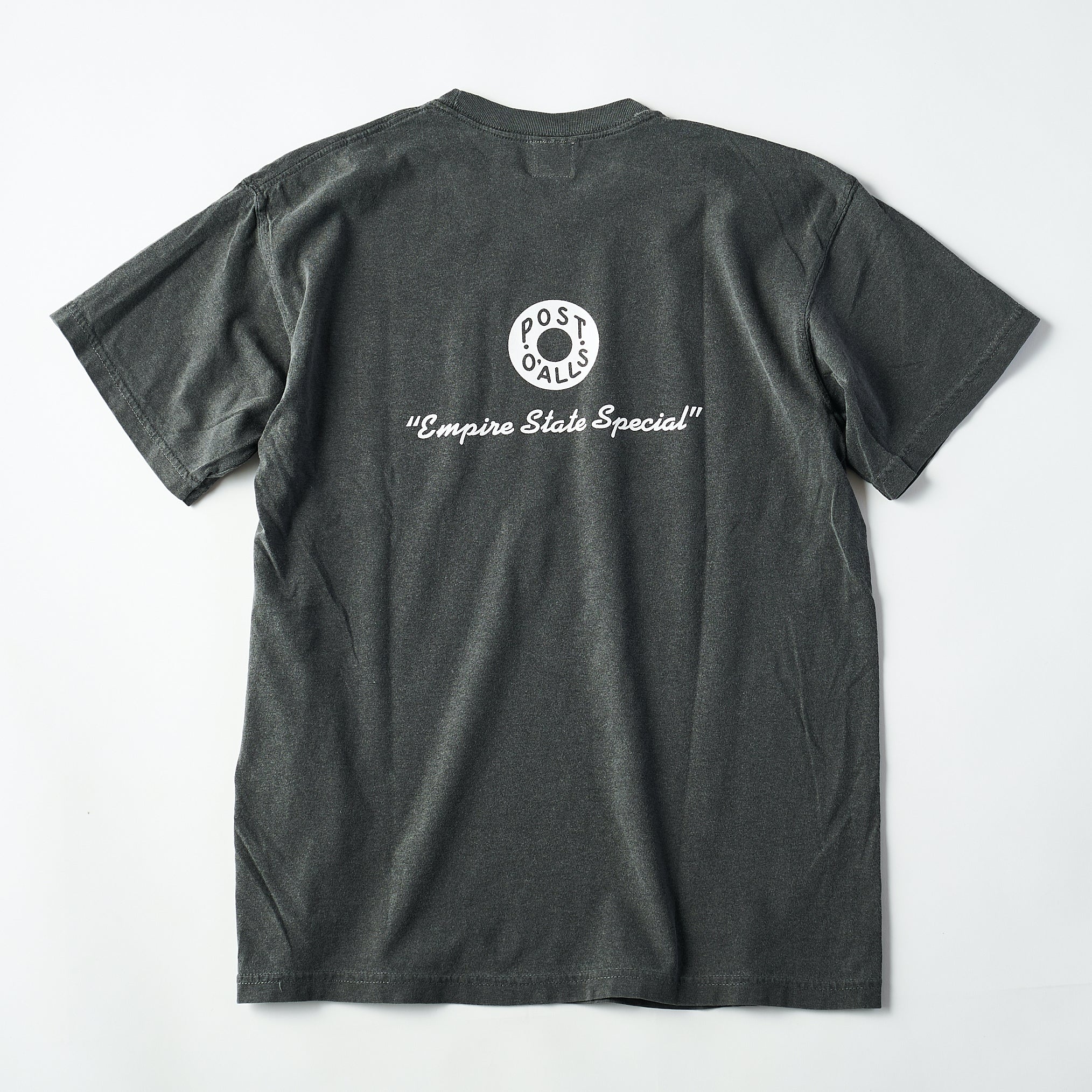 #3005 ESS pocket Tee B2 : pigment dyed cotton jersey charcoal x white
