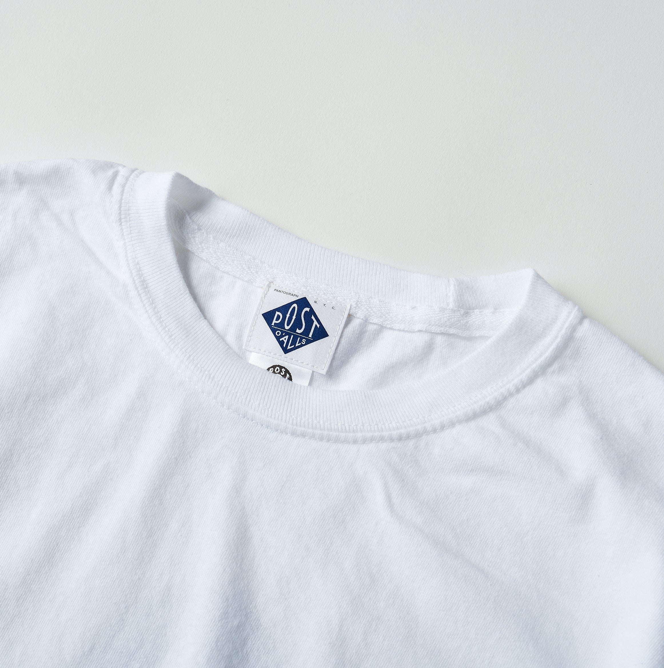 #3005 ESS pocket Tee B1 : pigment dyed cotton jersey white x grey