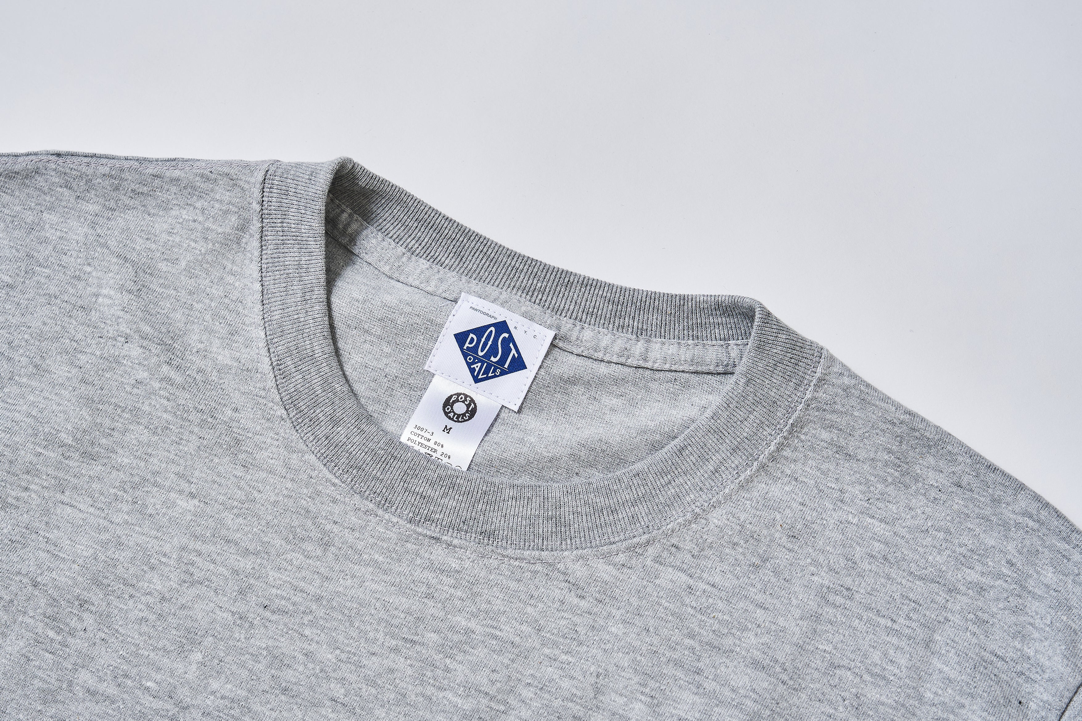 #3008-AHW Shop Logo Tee : ash heather x white