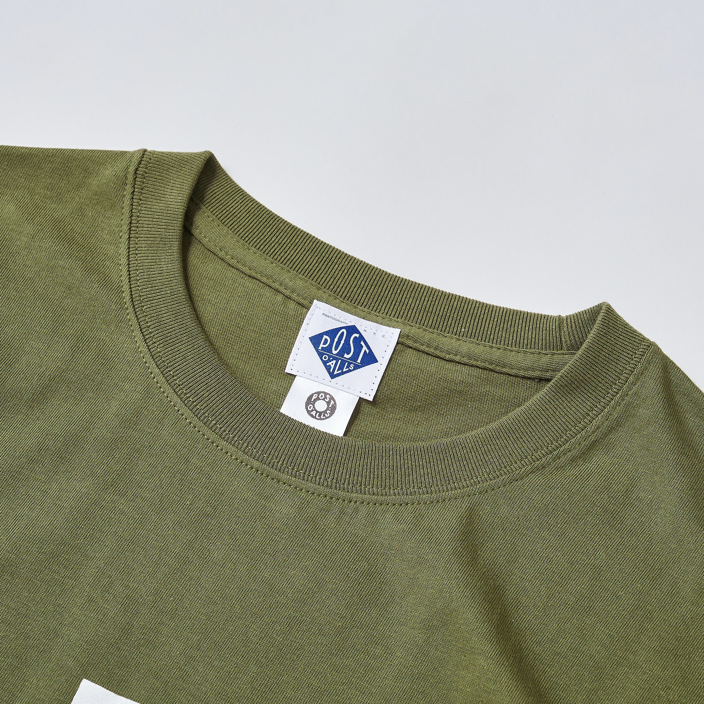 #3007 PO Logo Tee : olive x white