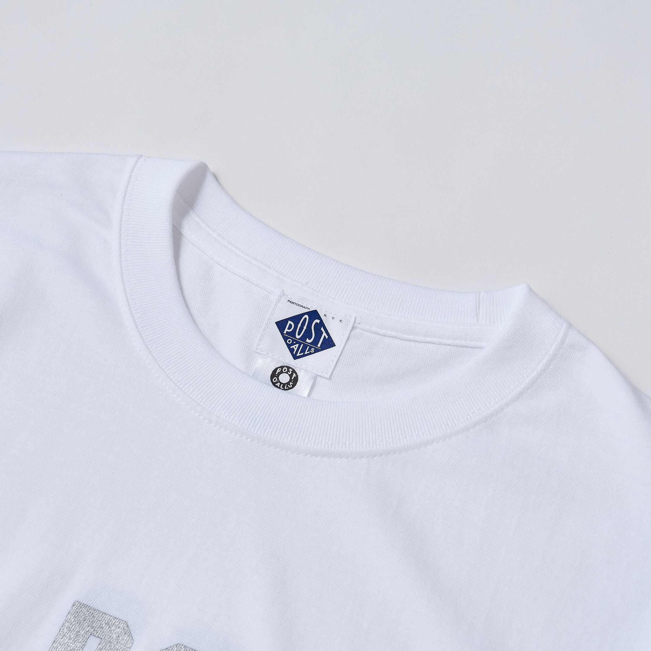 #3007-WS PO Logo Tee : white x silver sparkle