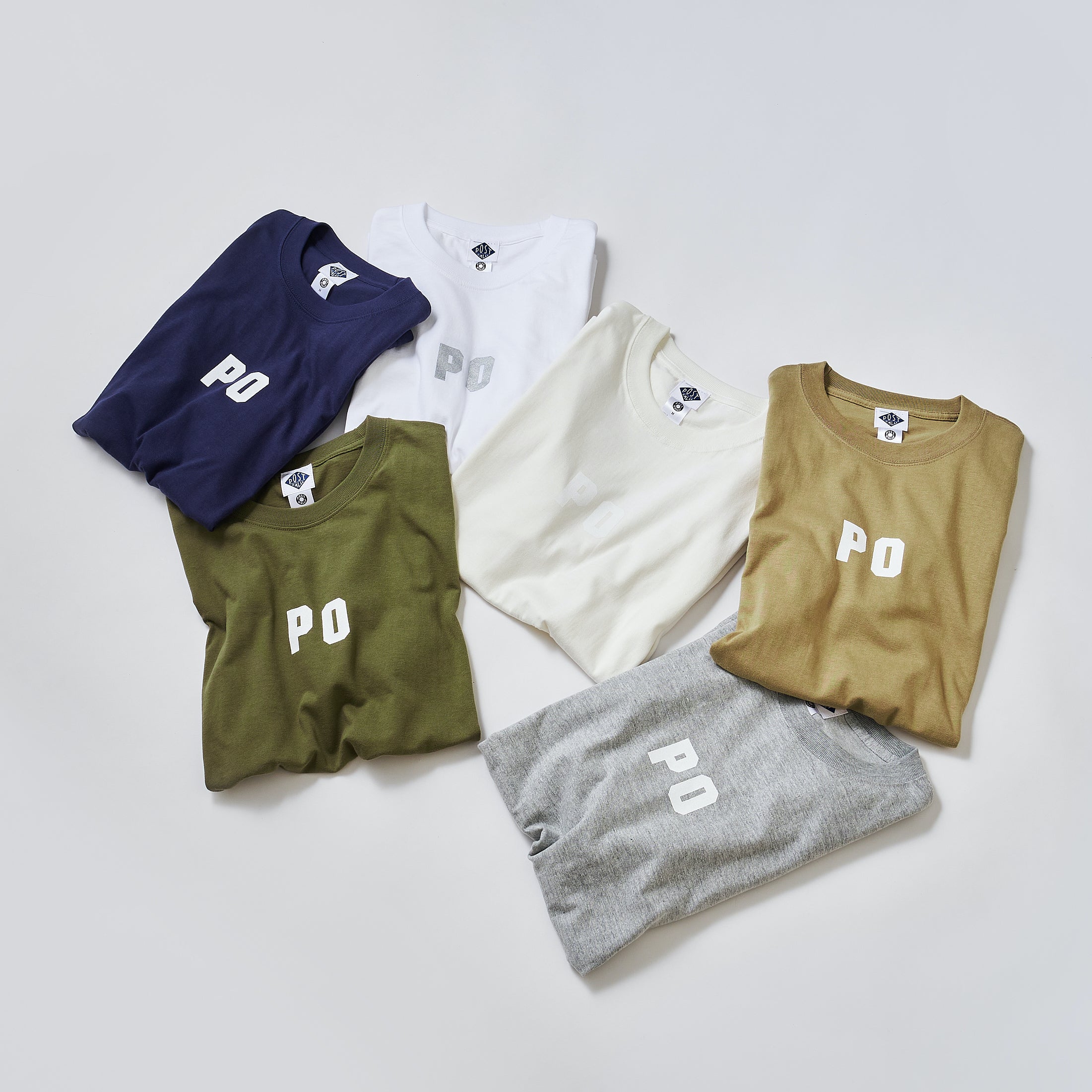 #3007 PO Logo Tee : sand x white