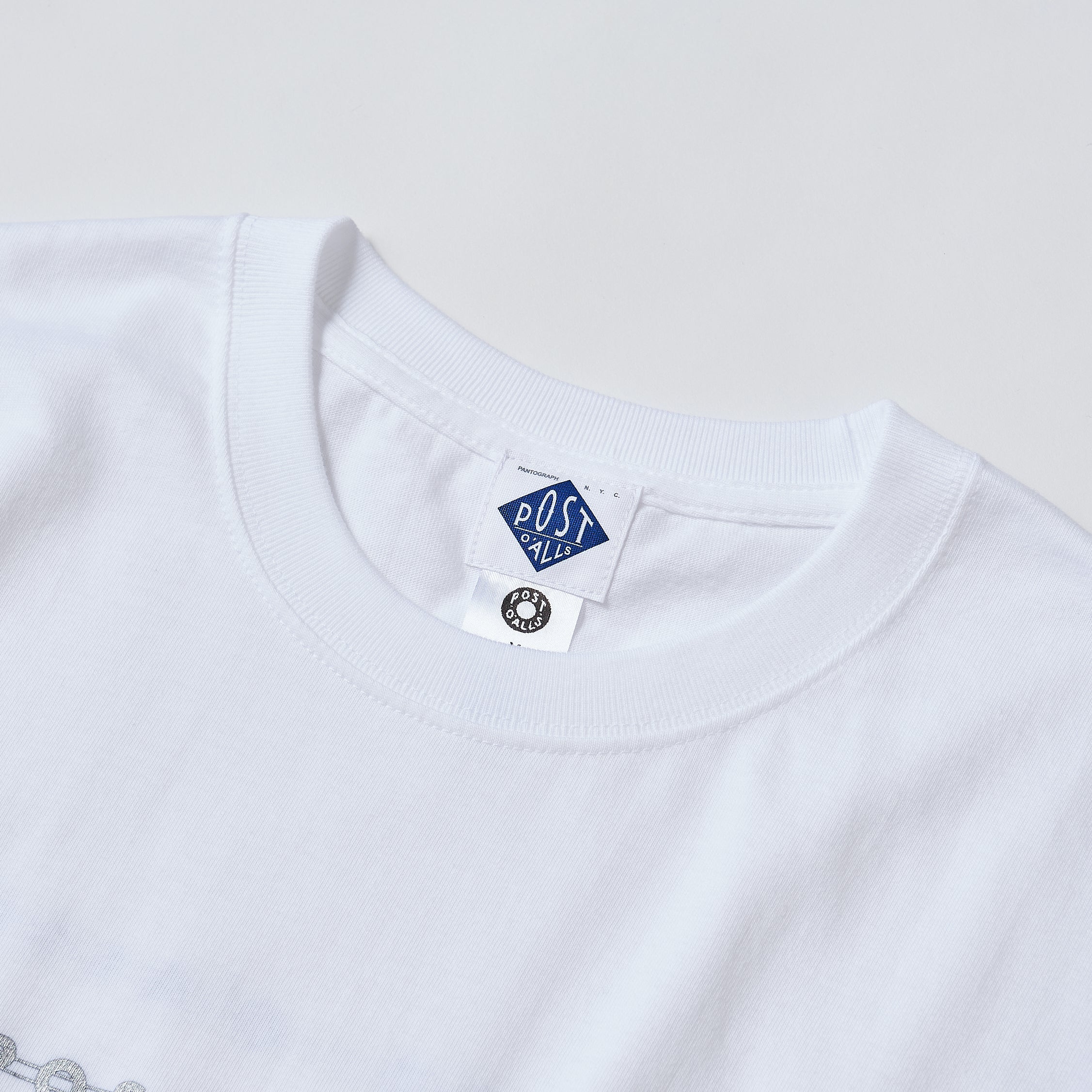 #3008-WS Shop Logo Tee : white x silver sparkle
