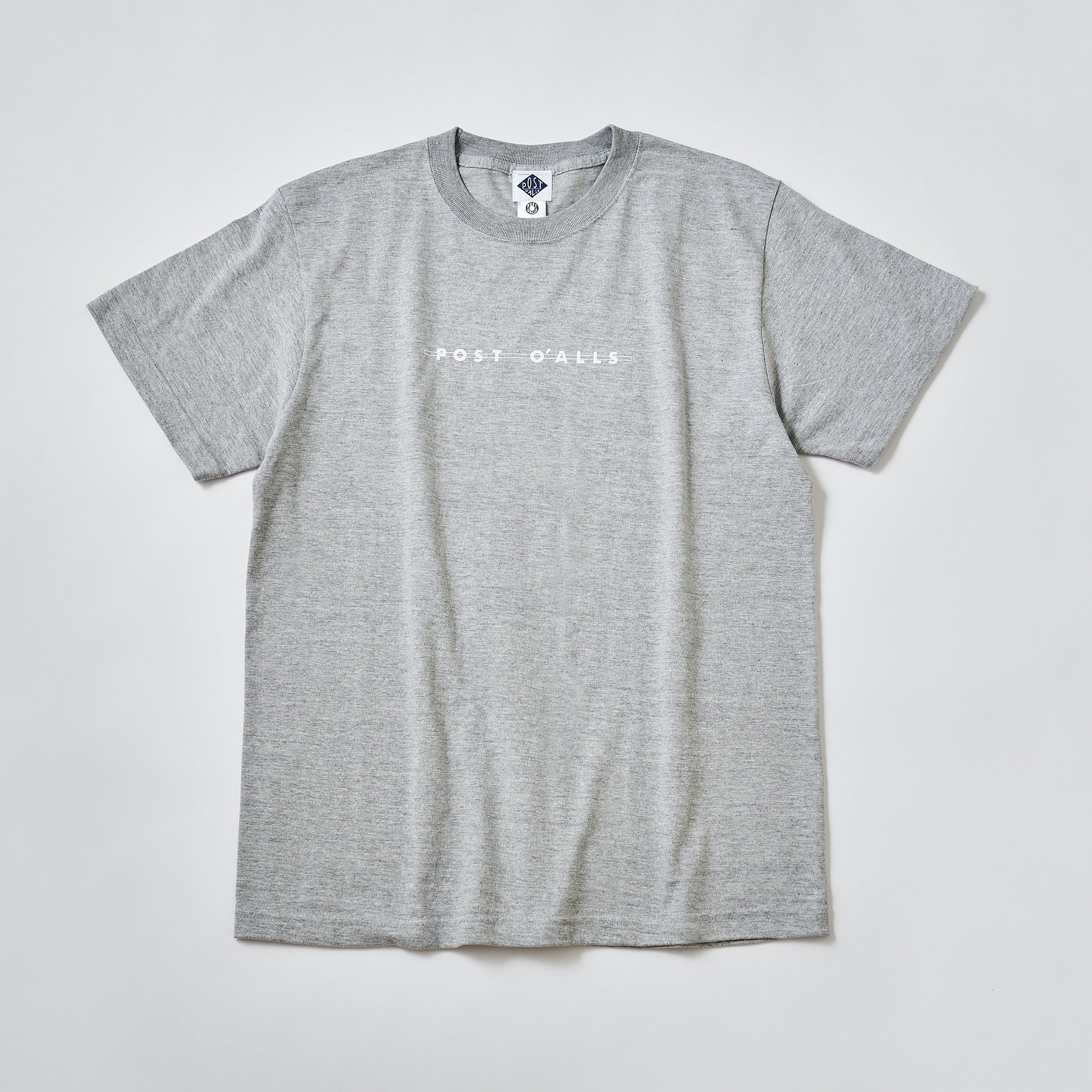 #3008-AHW Shop Logo Tee : ash heather x white