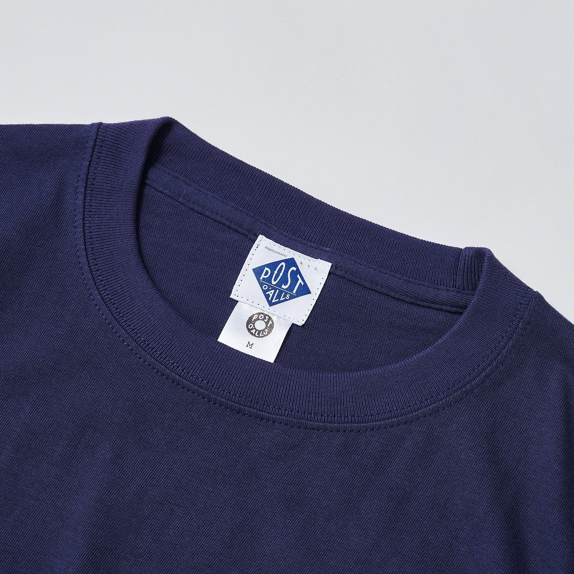 #3008-IW Shop Logo Tee : indigo x white