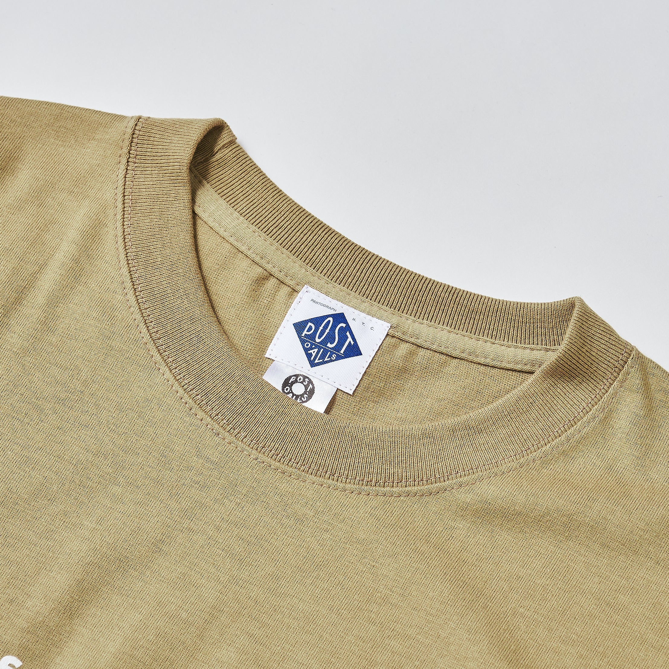 #3008 Shop Logo Tee : sand x white