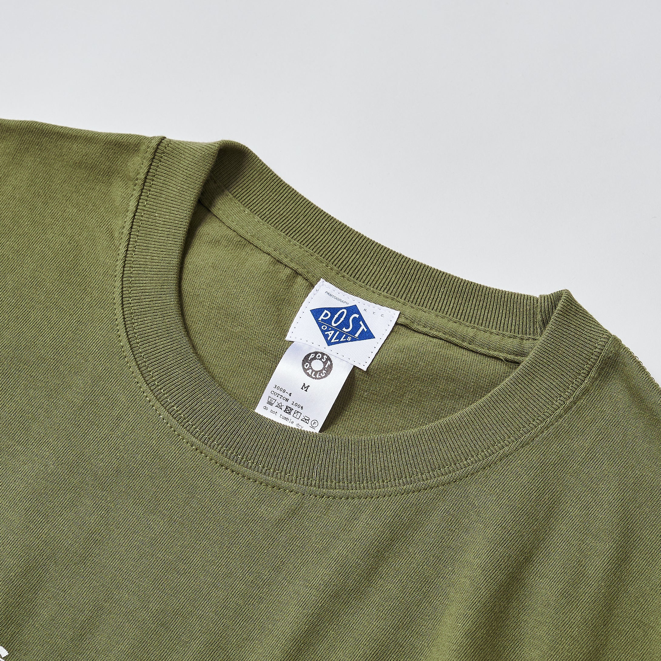 #3008 Shop Logo Tee : olive x white