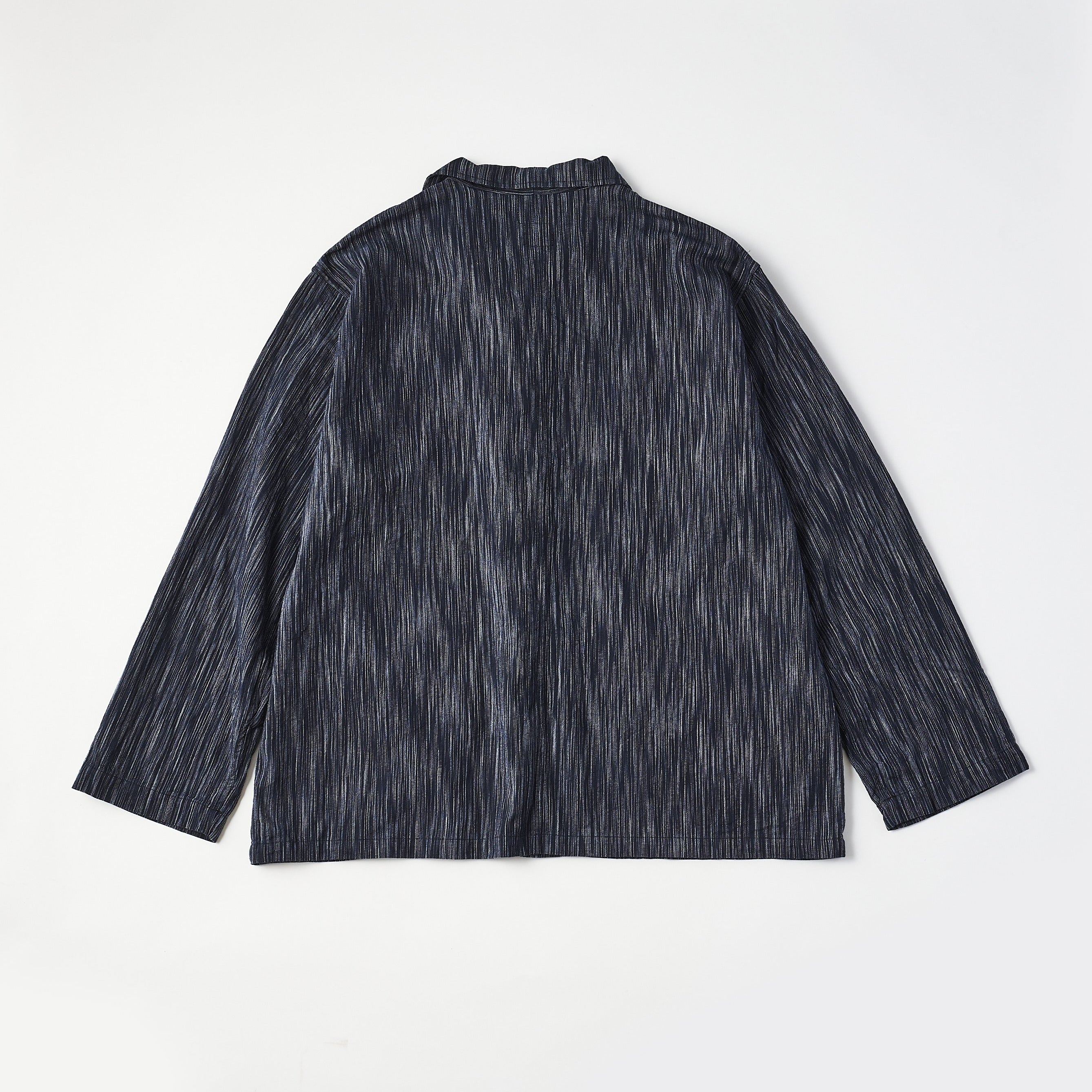 #3107-IKT POST Chinois : indigo ikat / indigo