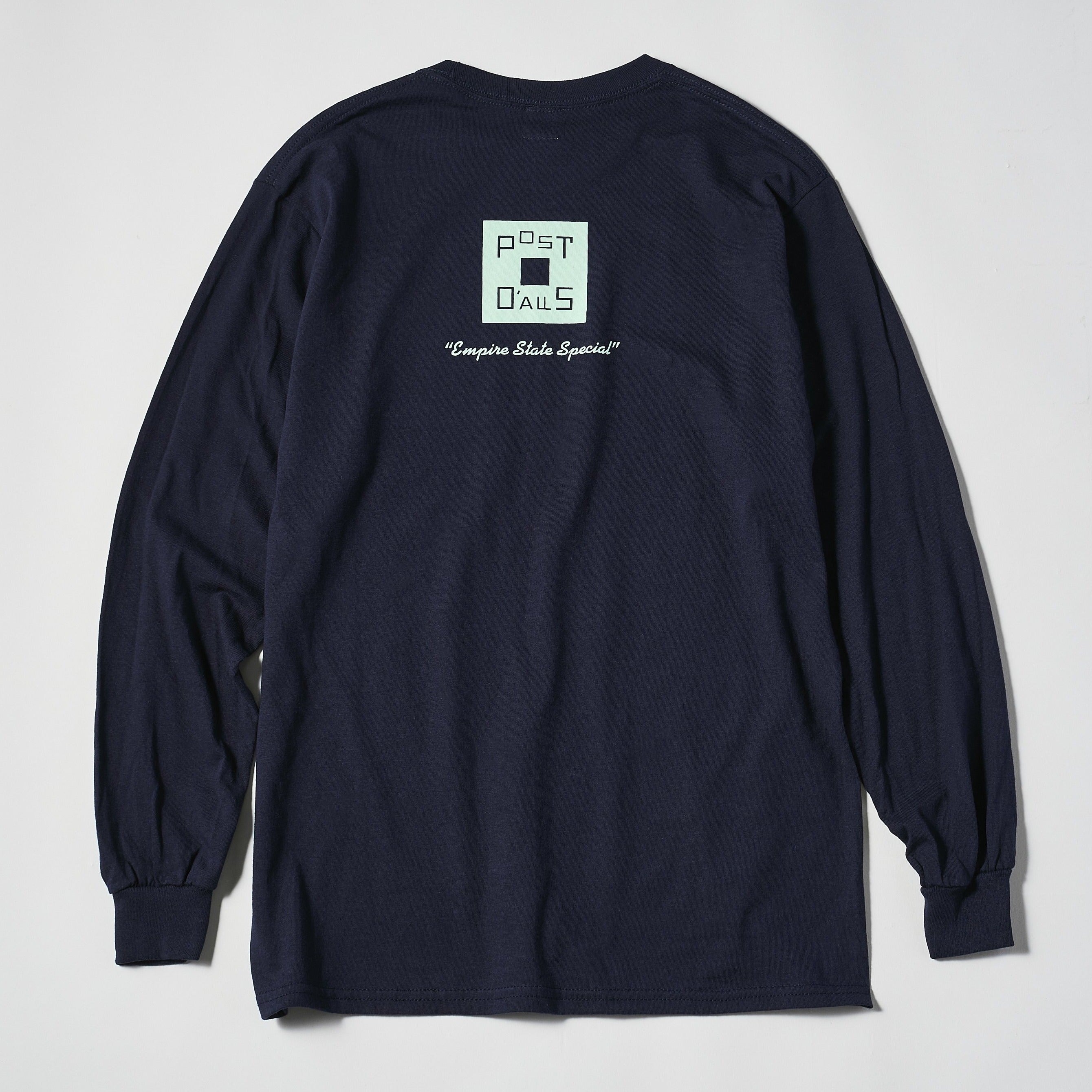 #3704 Square Donut L/S Tee : navy x green