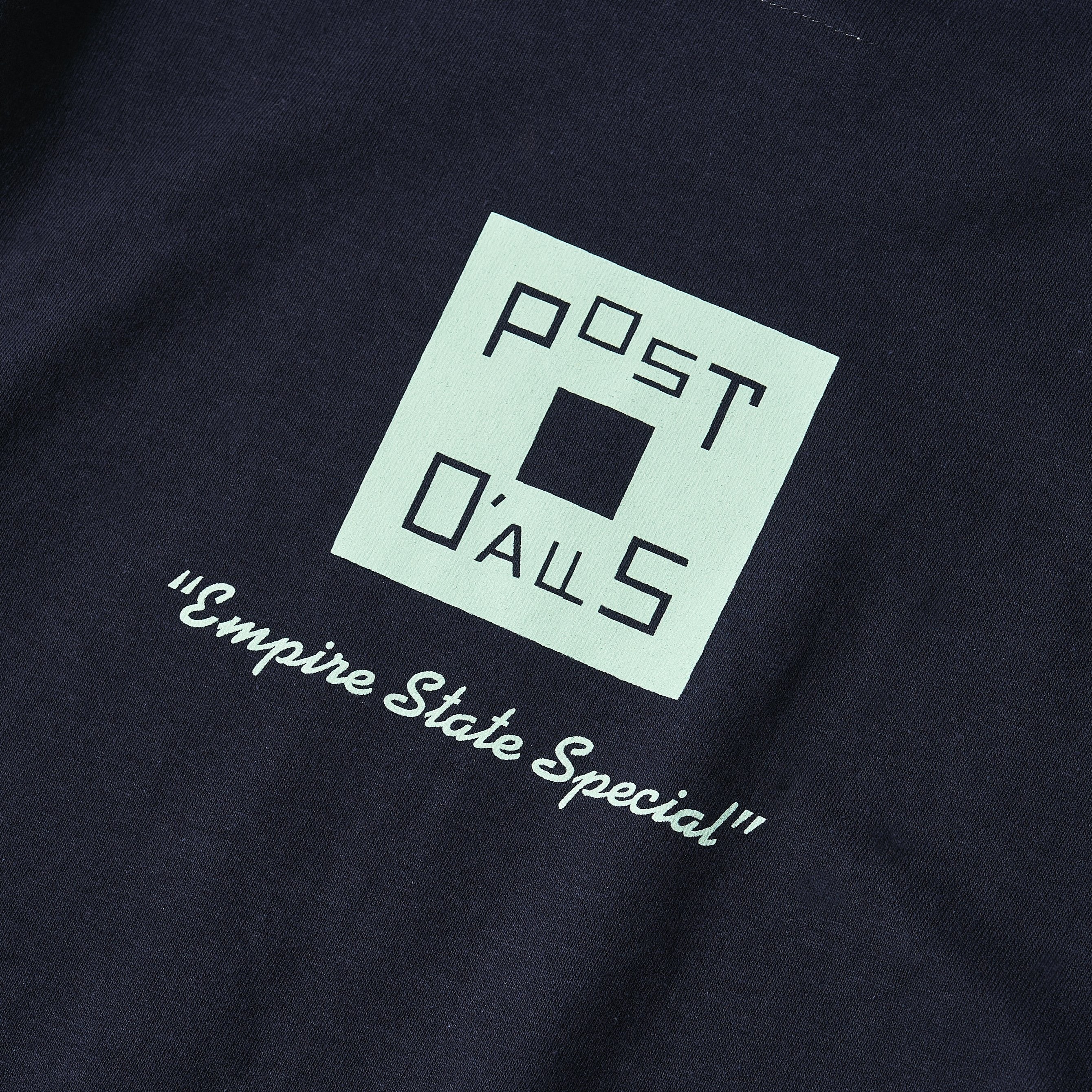 #3704 Square Donut L/S Tee : navy x green