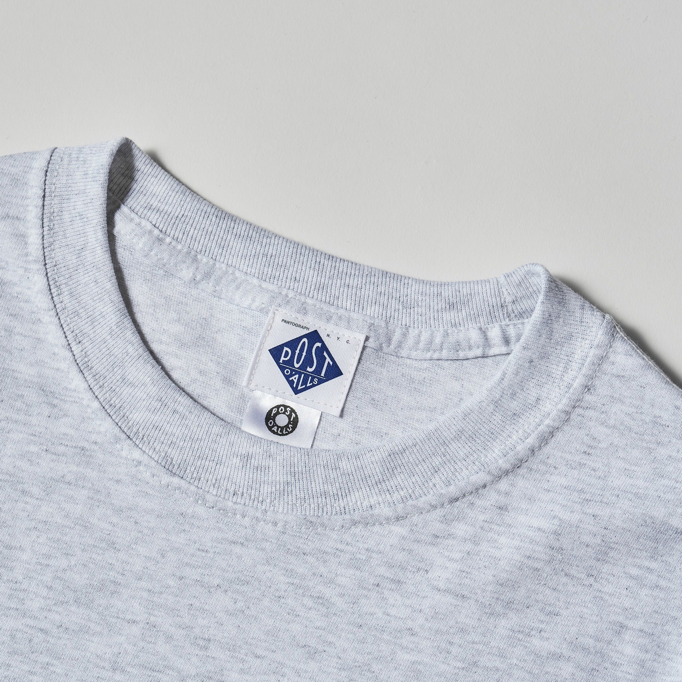 #3704 Square Donut L/S Tee: ash x white