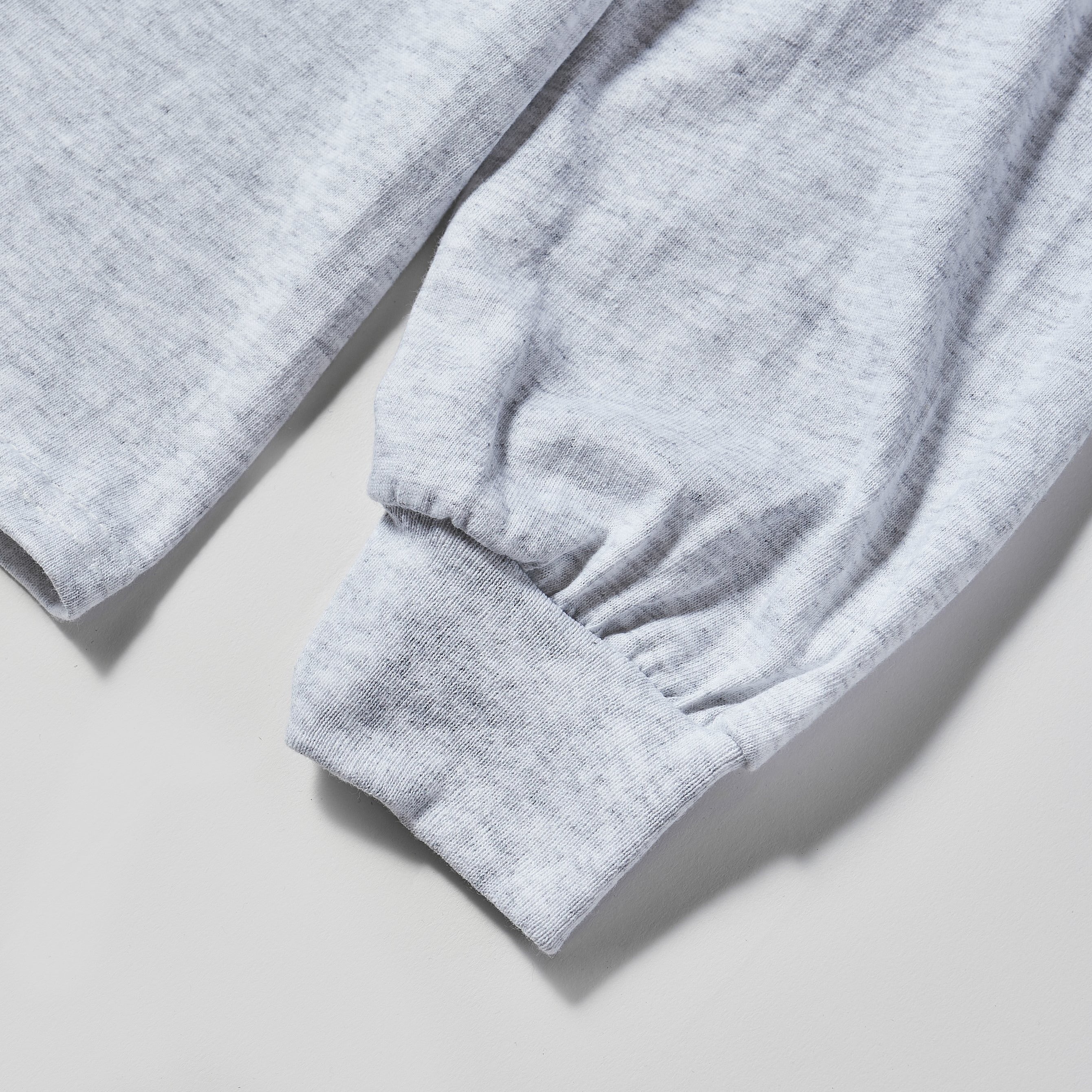 #3704 Square Donut L/S Tee: ash x white