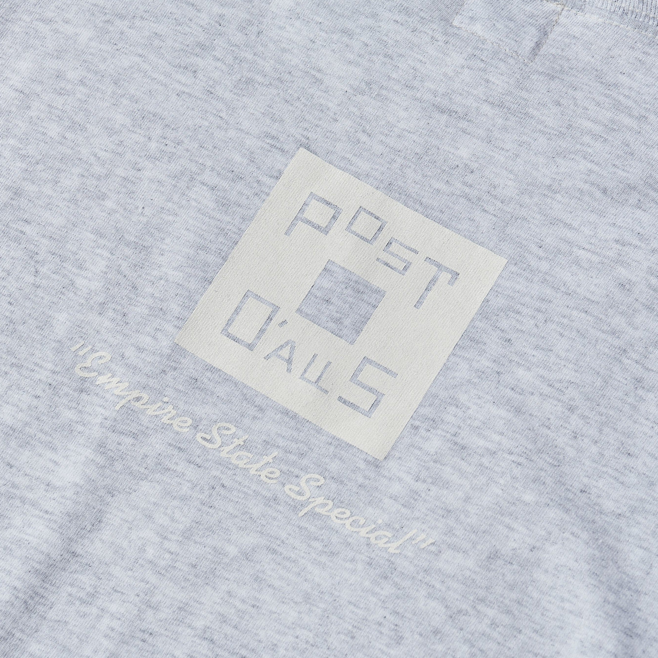 #3704 Square Donut L/S Tee: ash x white