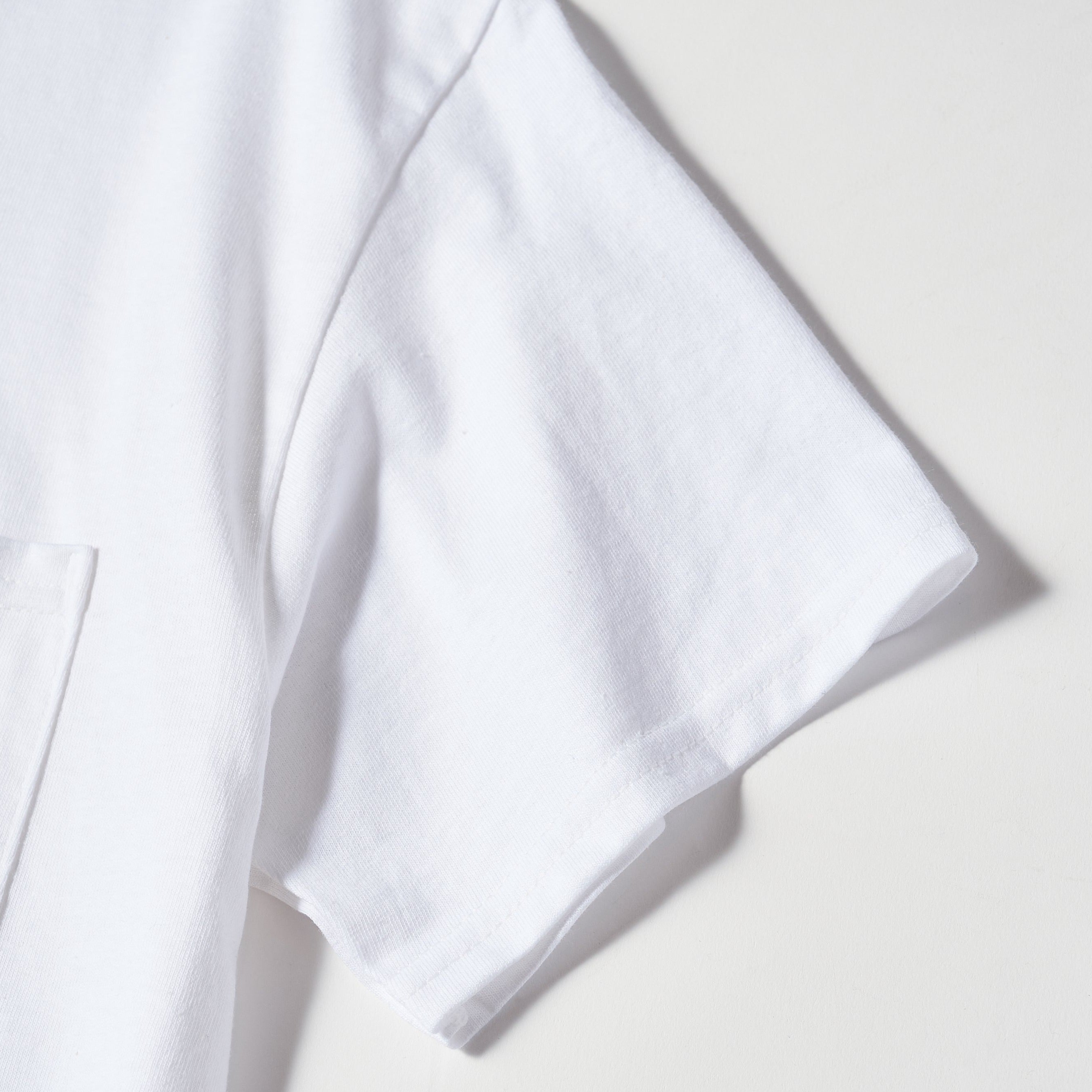#3006 Square Donut Pocket Tee : white x salmon pink