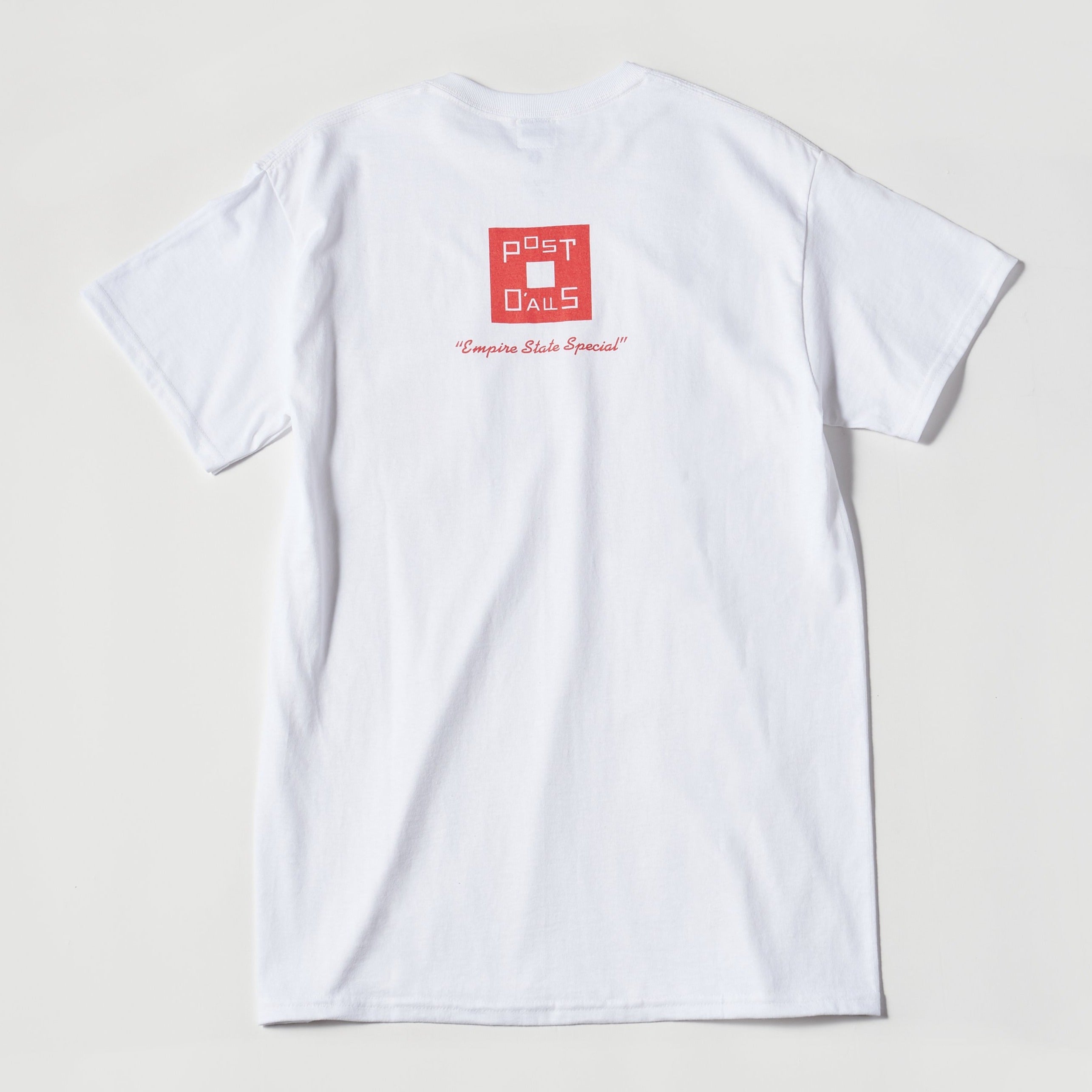 #3006 Square Donut Pocket Tee : white x salmon pink