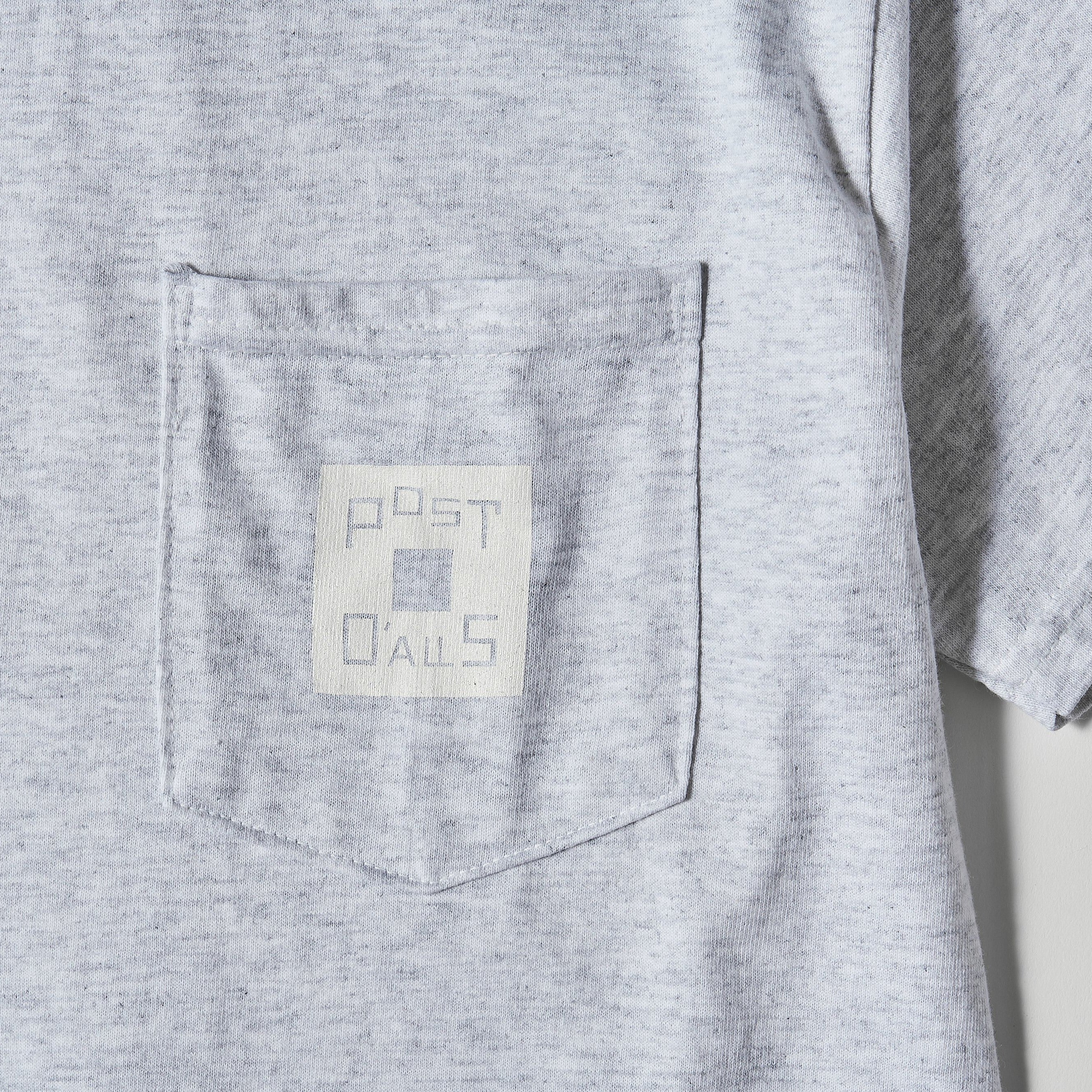 #3006 Square Donut Pocket Tee : ash x white