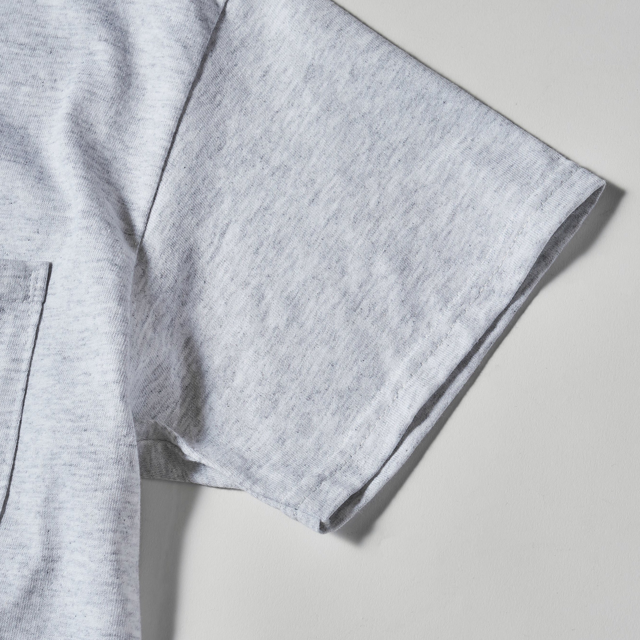 #3006 Square Donut Pocket Tee : ash x white