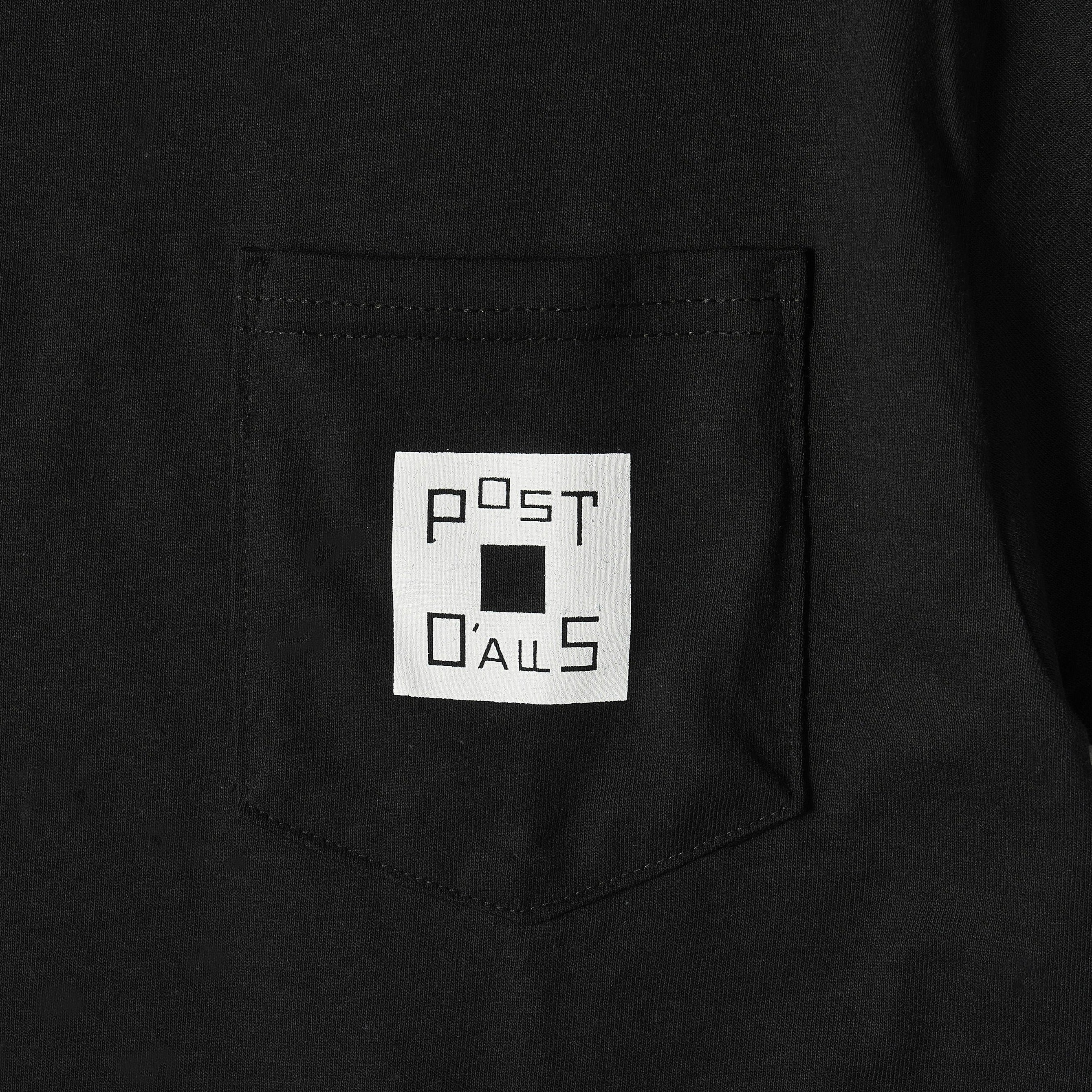#3006 Square Donut Pocket Tee : black x white