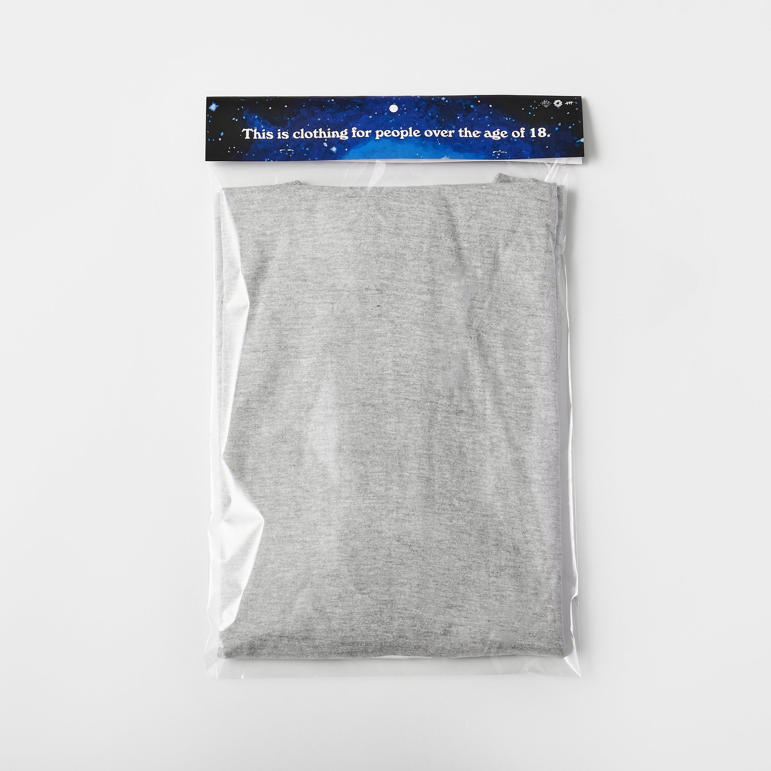 めまい DONUTS Tee : Grey Heather x White Print