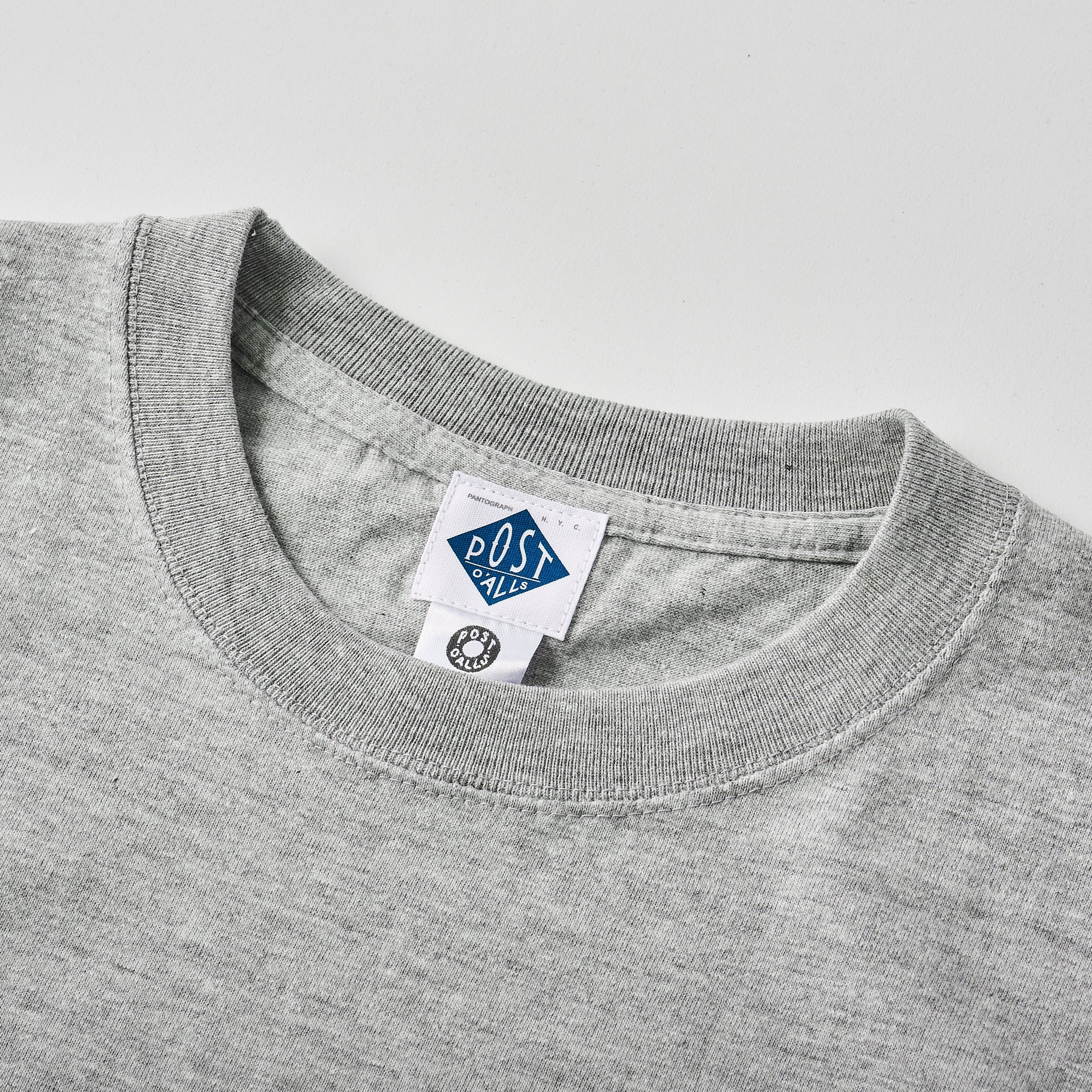 めまい DONUTS Tee : Grey Heather x White Print