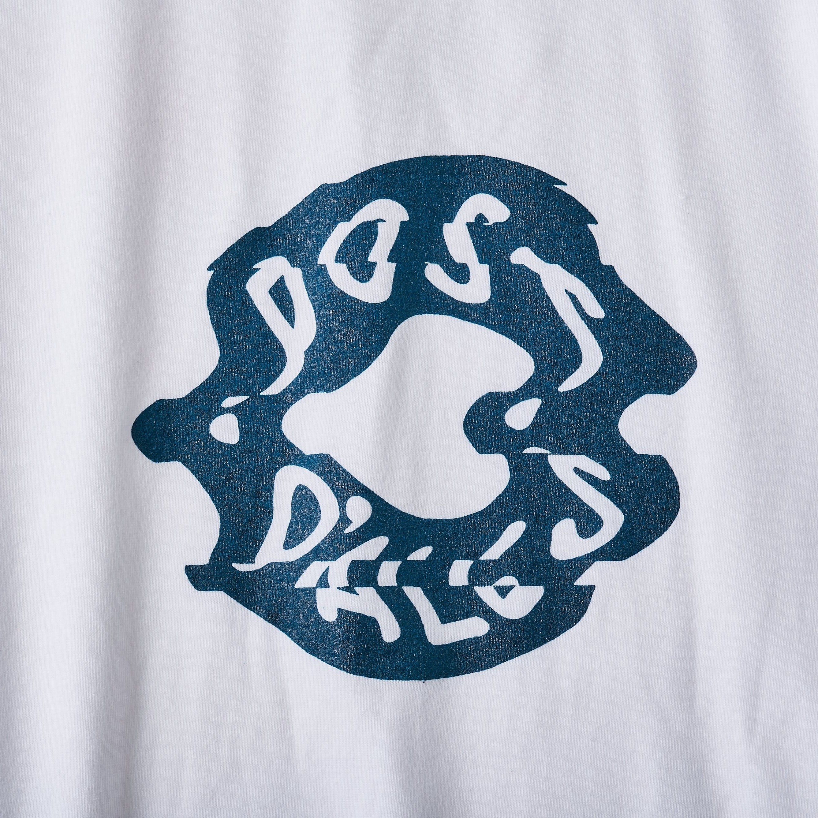 めまい DONUTS Tee : White x Navy Print