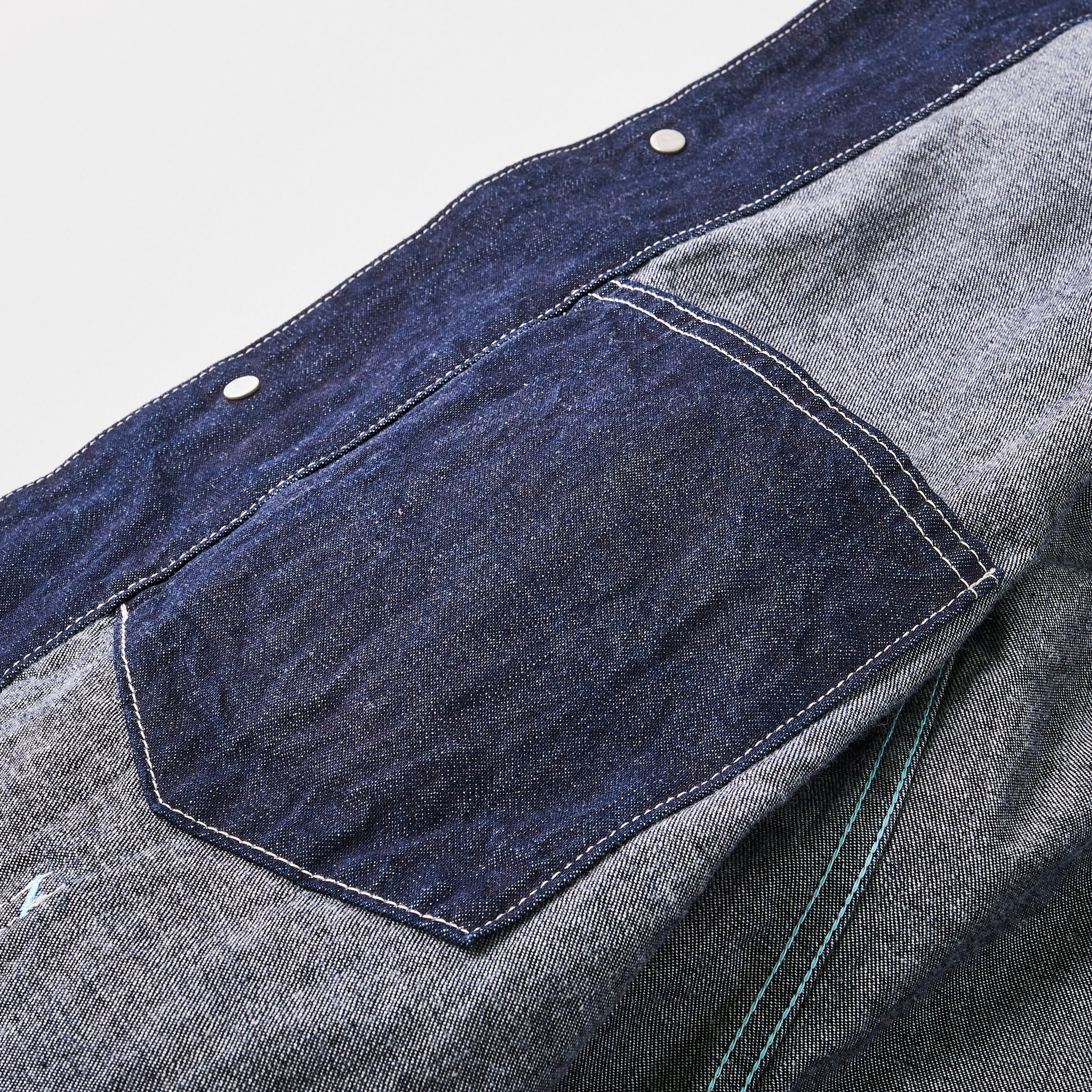 #1111 DeLuxe Railroader 01 : 10 oz denim indigo