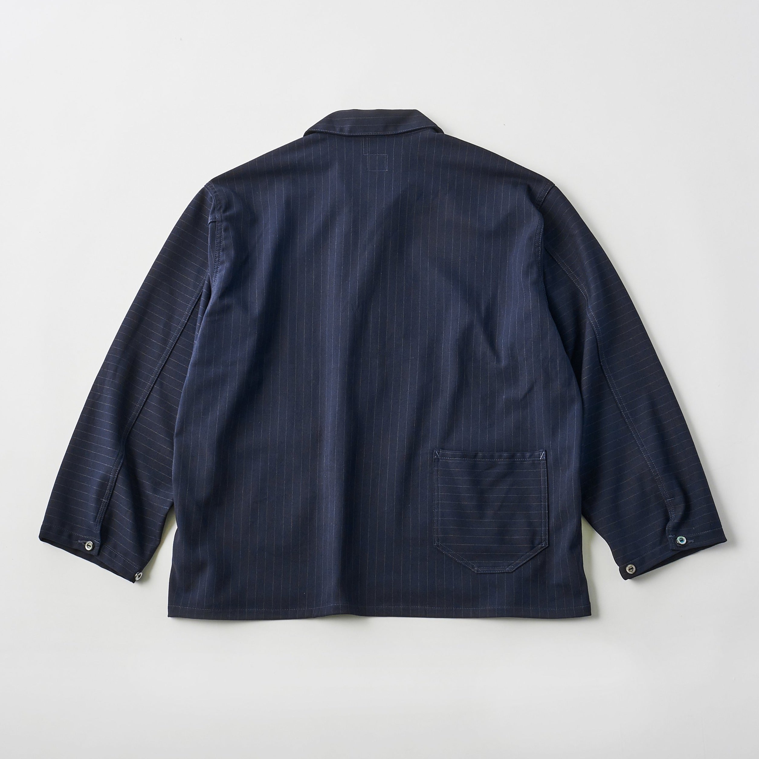 #3207-PSS CRAFTMASTER 3 : poly suiting stripe navy