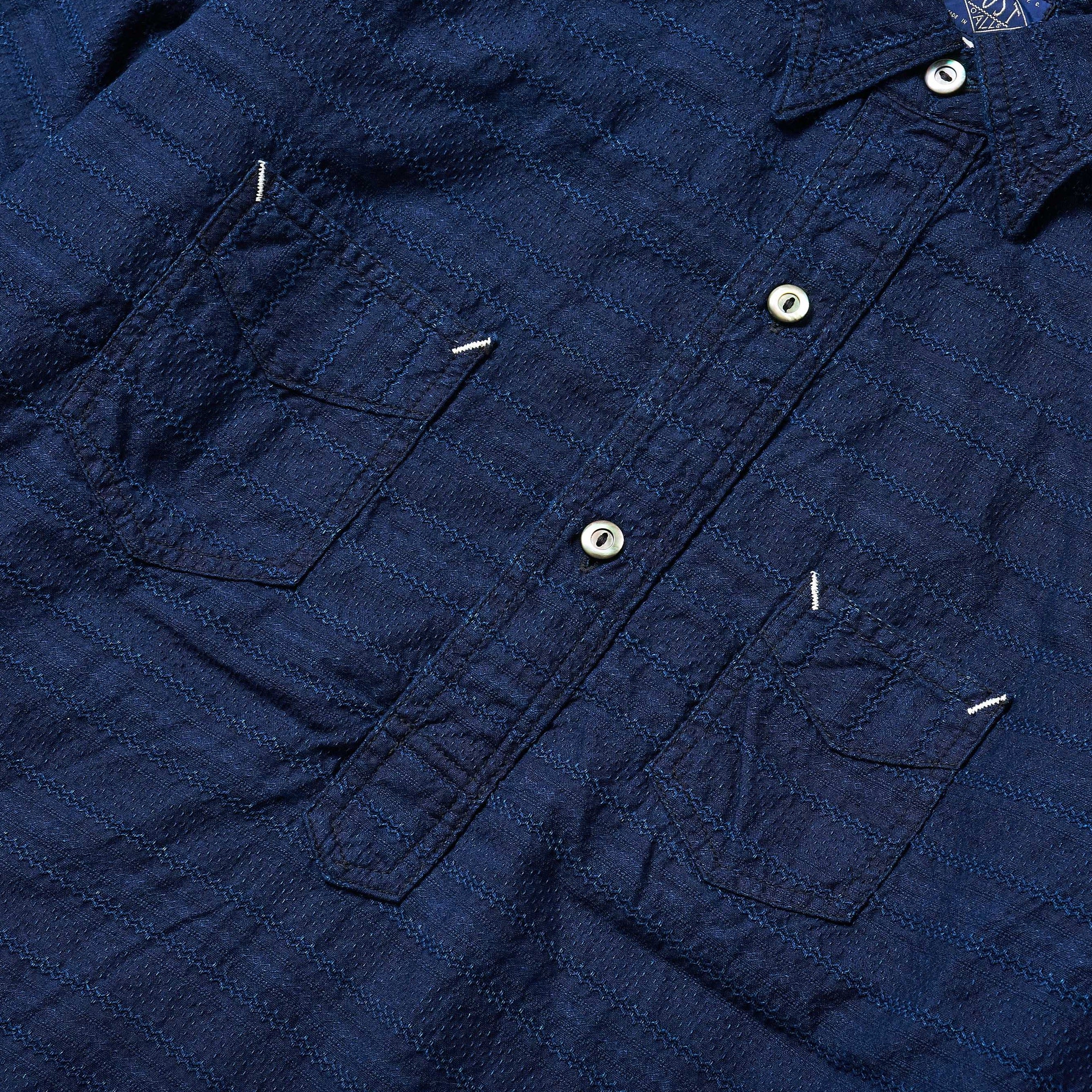 #3208 De Luxe IJ2 : indigo jacquard indigo