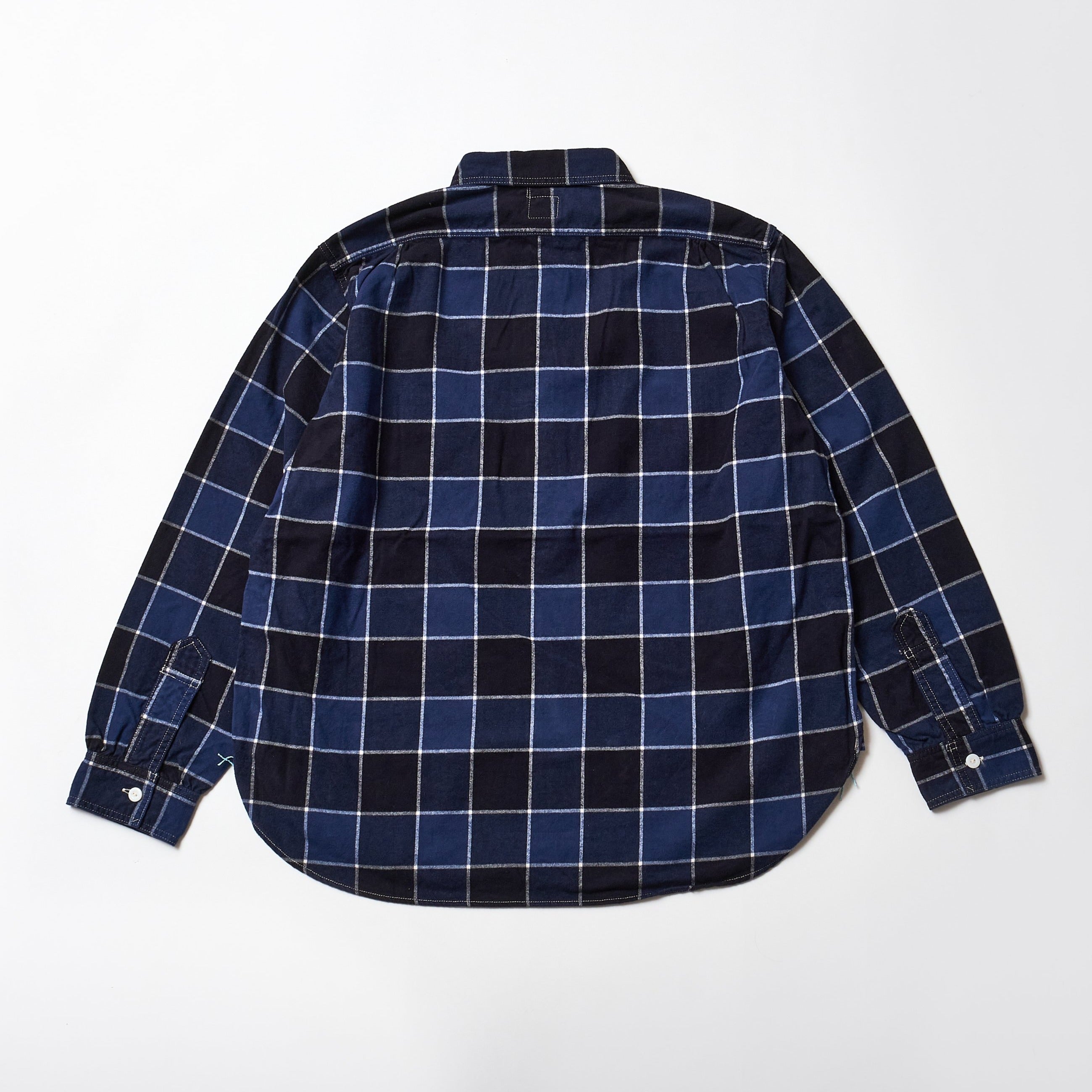 #3208 De Luxe CF3 : cotton flannel block plaid navy plaid