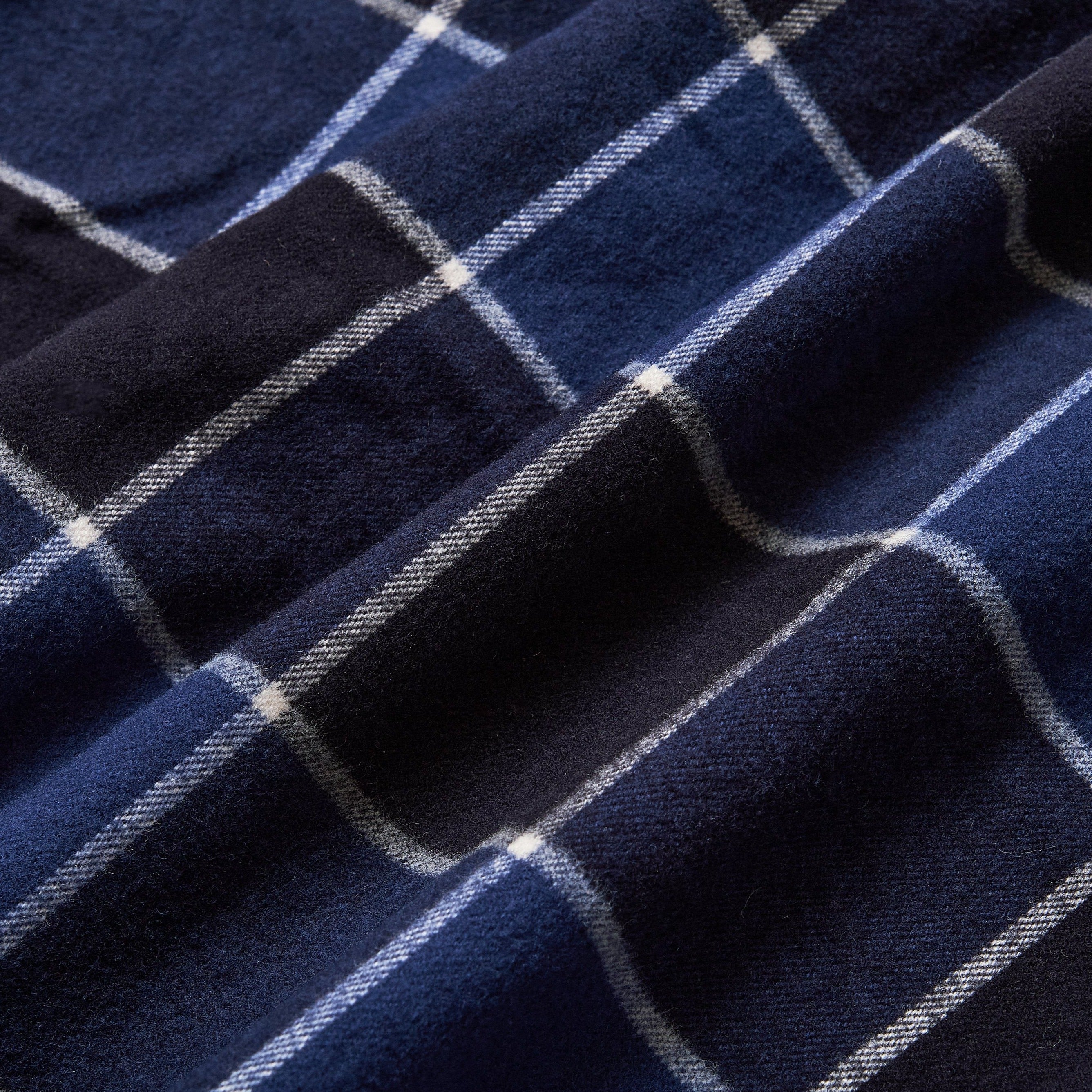 #3208 De Luxe CF3 : cotton flannel block plaid navy plaid