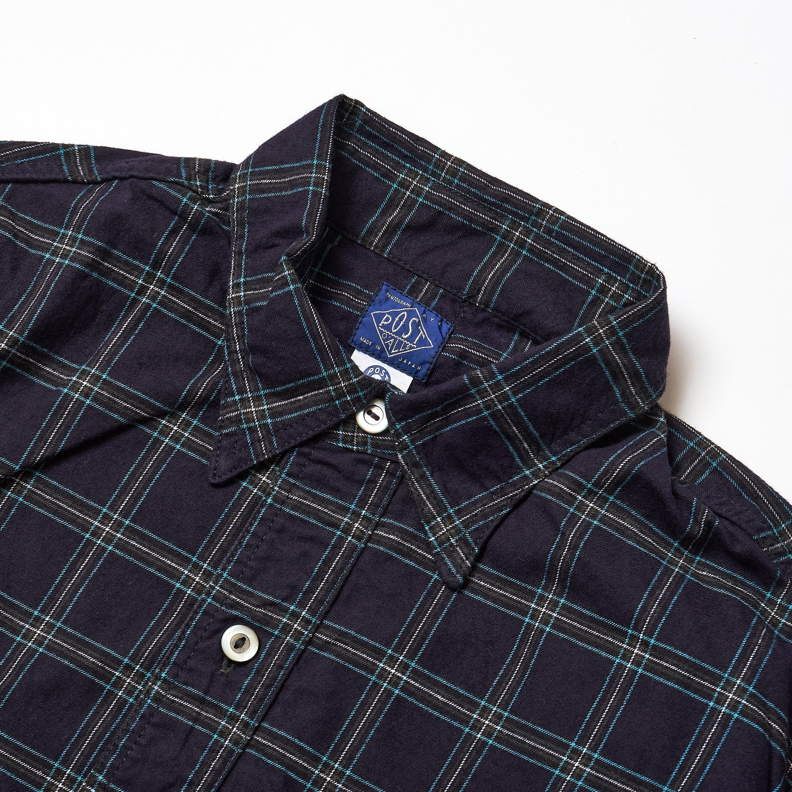 #3208 De Luxe CF4 : cotton flannel plaid navy x green