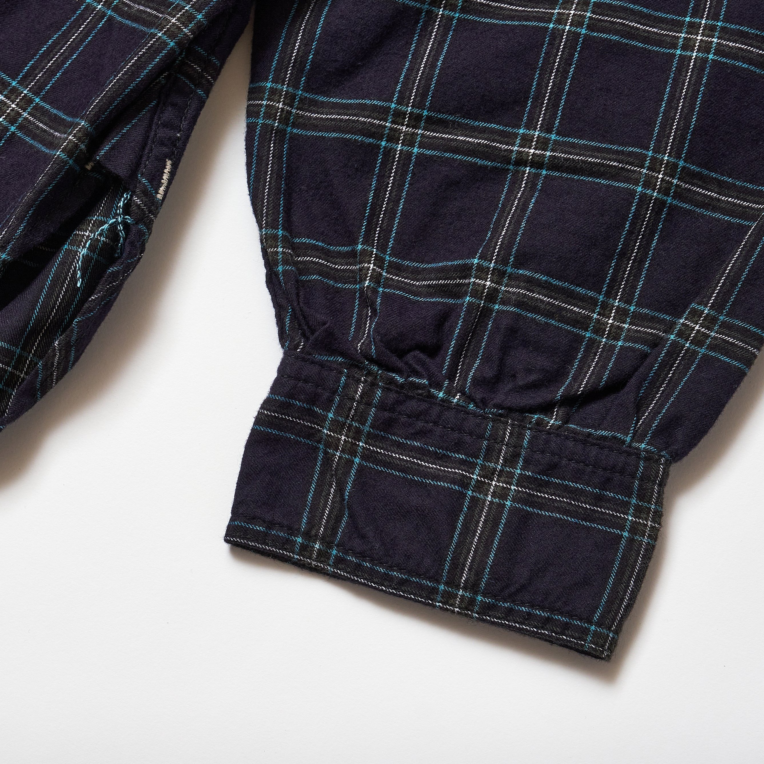 #3208 De Luxe CF4 : cotton flannel plaid navy x green