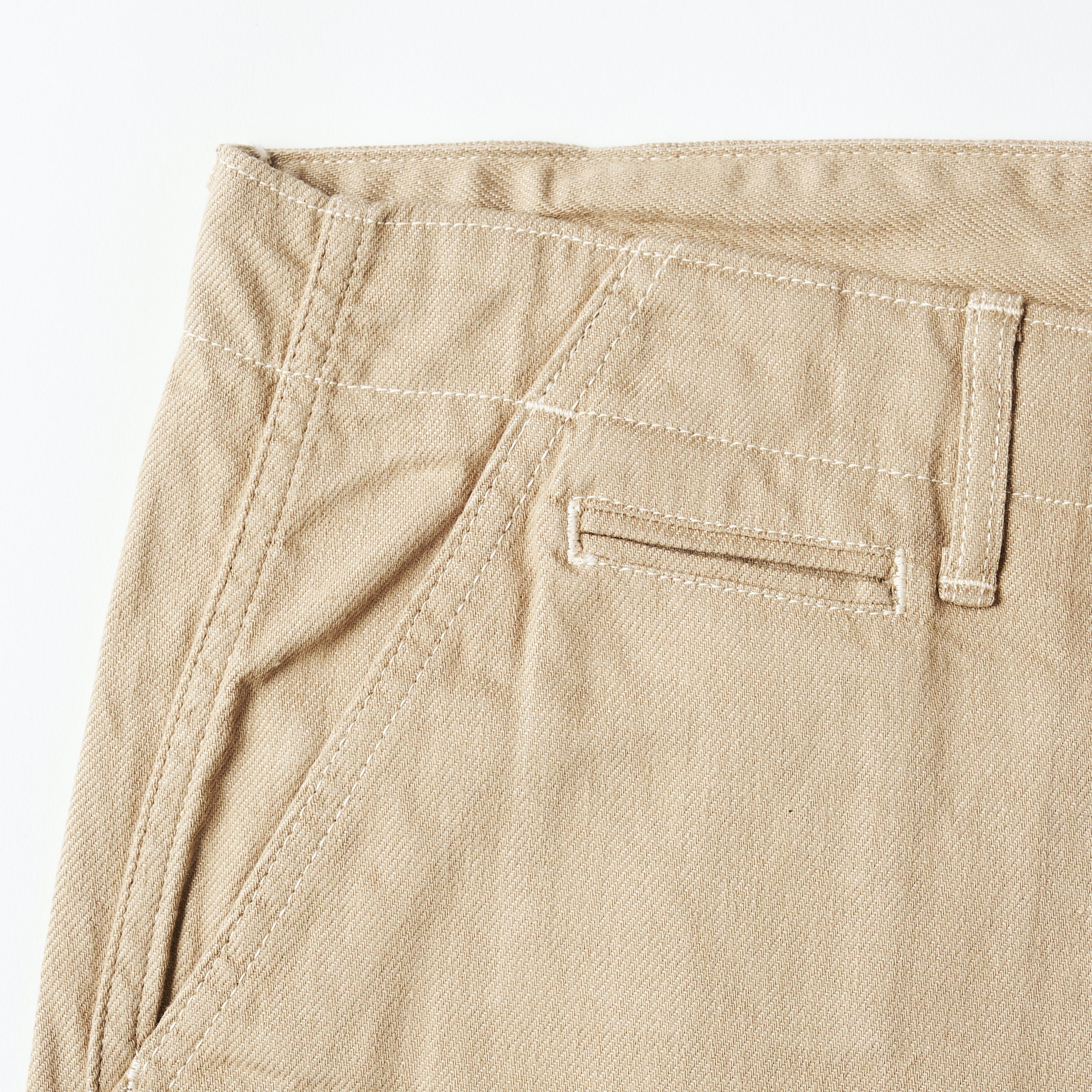 Post Overalls x Battenwear : New Maker Shorts Color Denim khaki