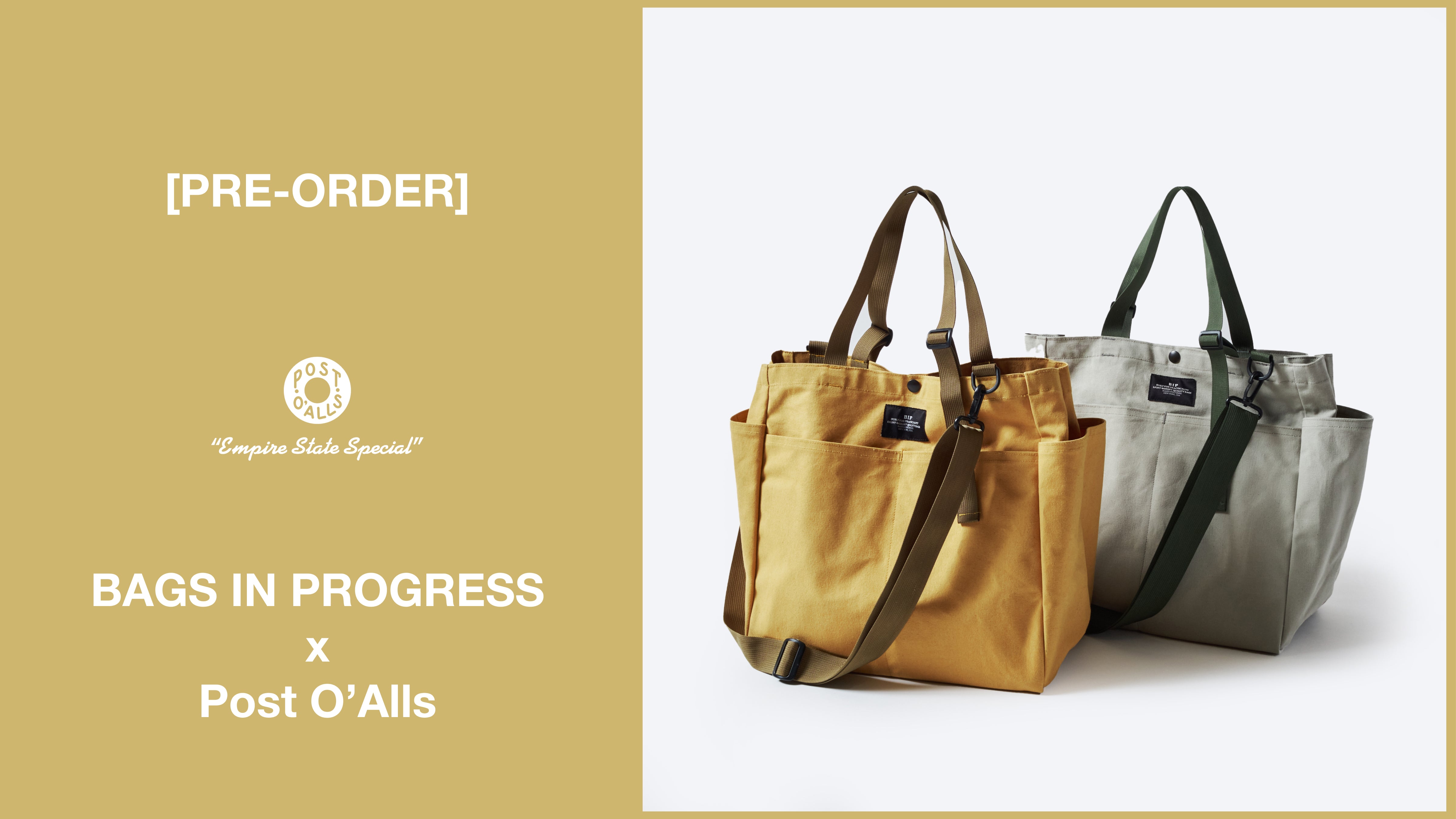 PRE-ORDER] BAGSINPROGRESS x Post O'Alls Carry-all Beach Bag