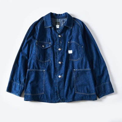 #1102-8DW Engineers' Jacket : deepwashed denim indigo